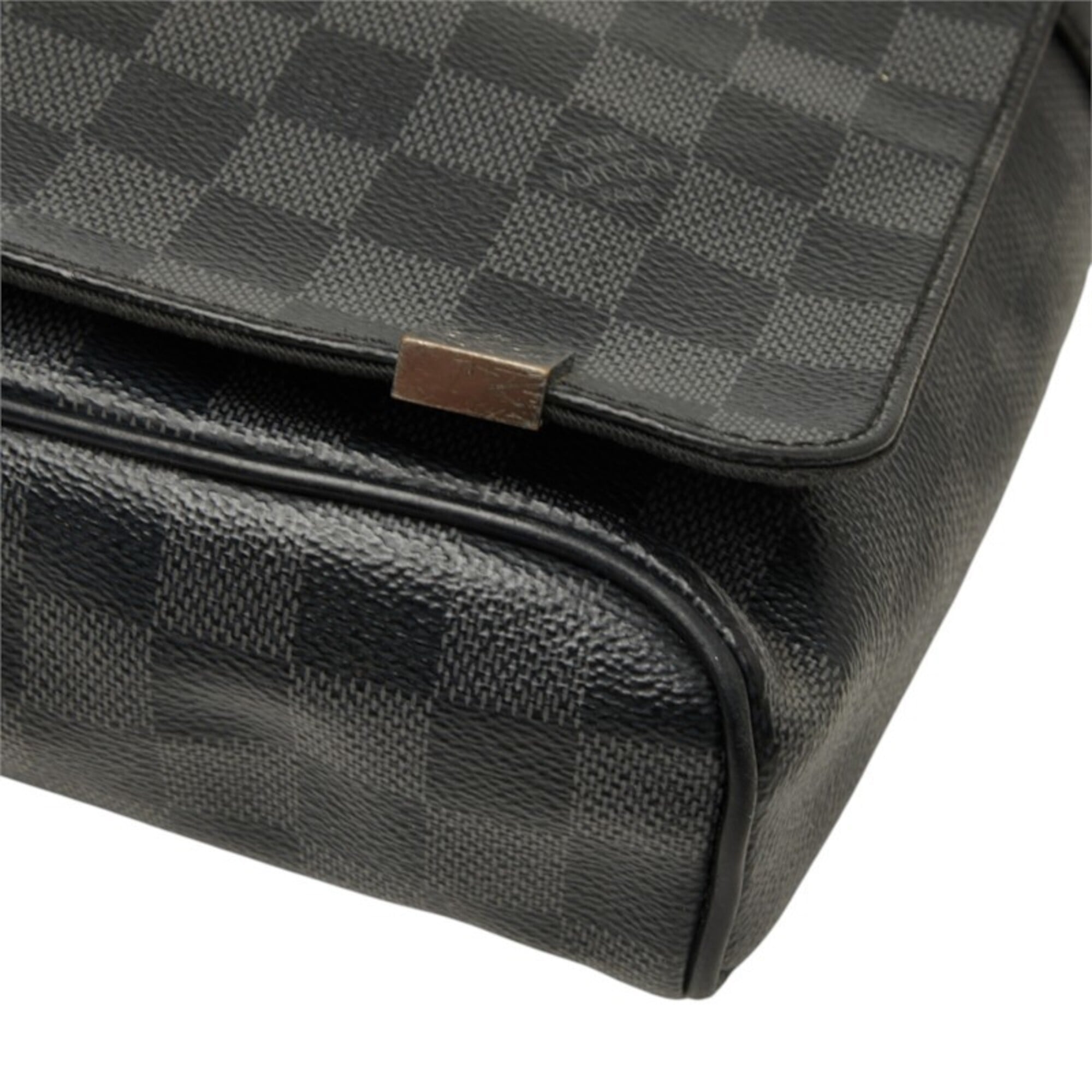 Louis Vuitton Black Damier Graphite Pvc Leather Shoulder Bag (Pre-Owned)