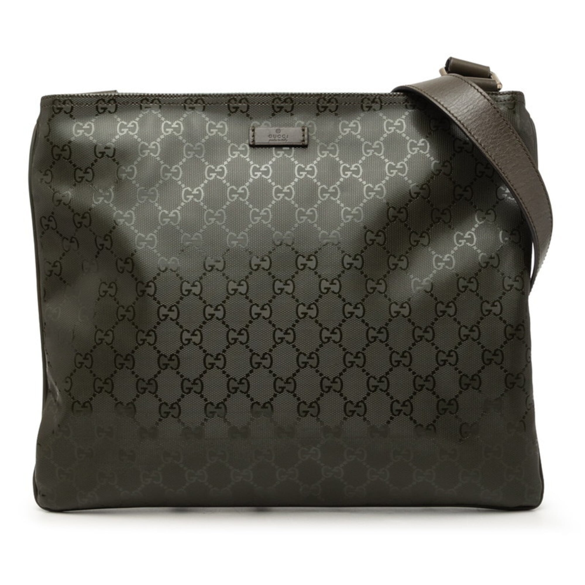 Gucci Moss Green Pvc Leather Shoulder Bag (Pre-Owned)