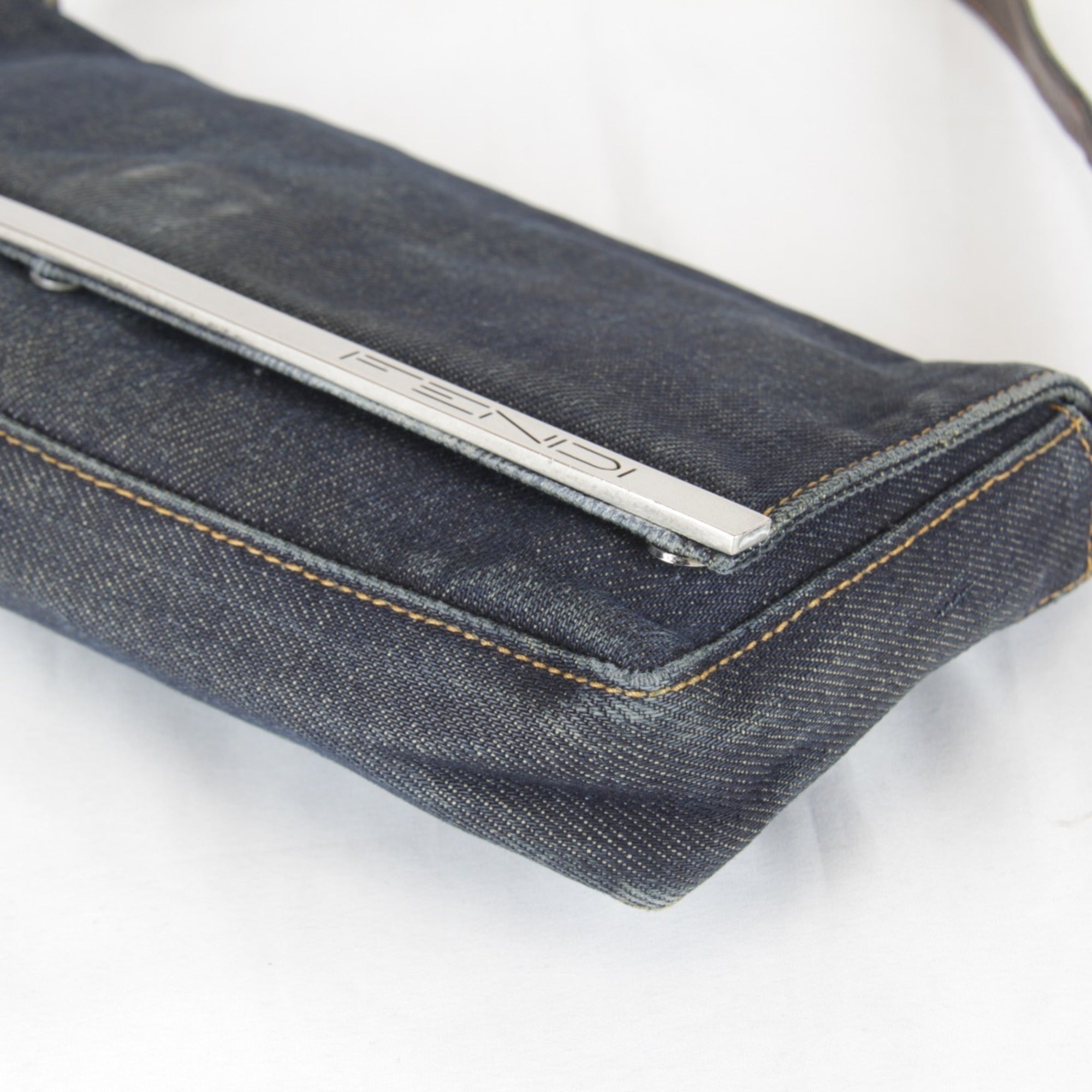 Fendi Navy Denim Shoulder Bag (Pre-Owned)