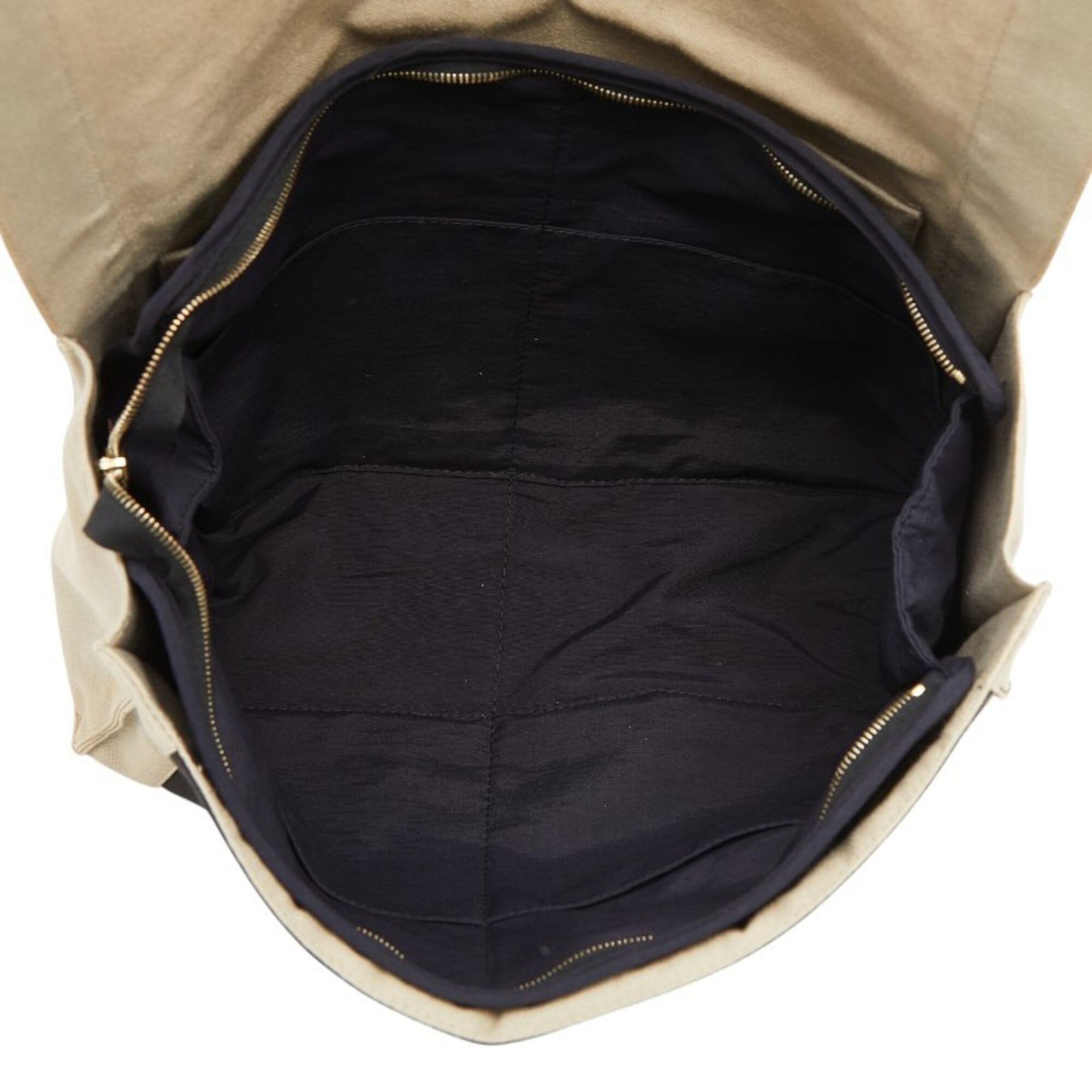 Hermes Beige Black Cotton Clutch Bag (Pre-Owned)