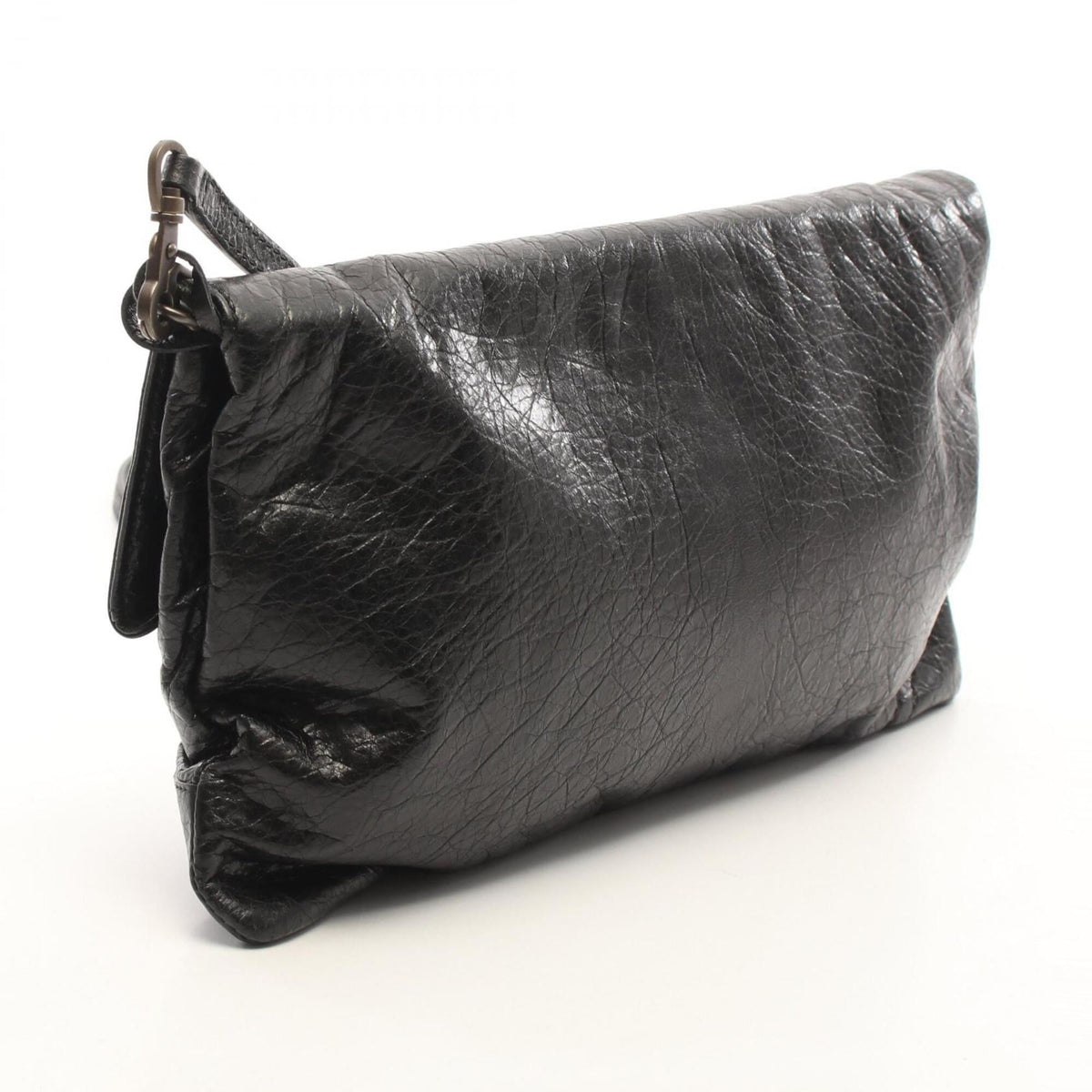 Balenciaga Black Leather Handbag Shoulder Bag (Pre-Owned)