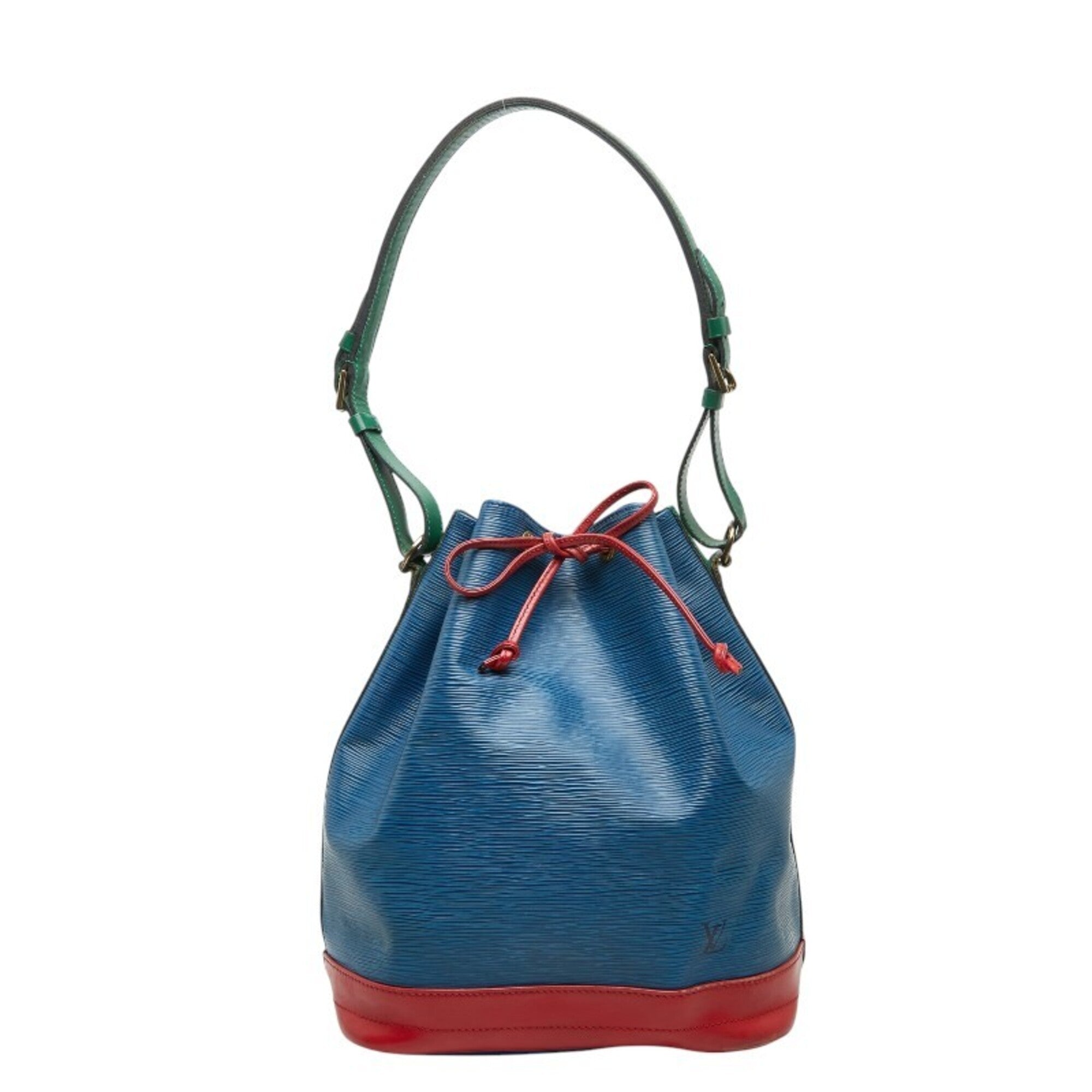 Louis Vuitton Epi Borneo Green Castilian Red Toledo Blue Leather Shoulder Bag (Pre-Owned)