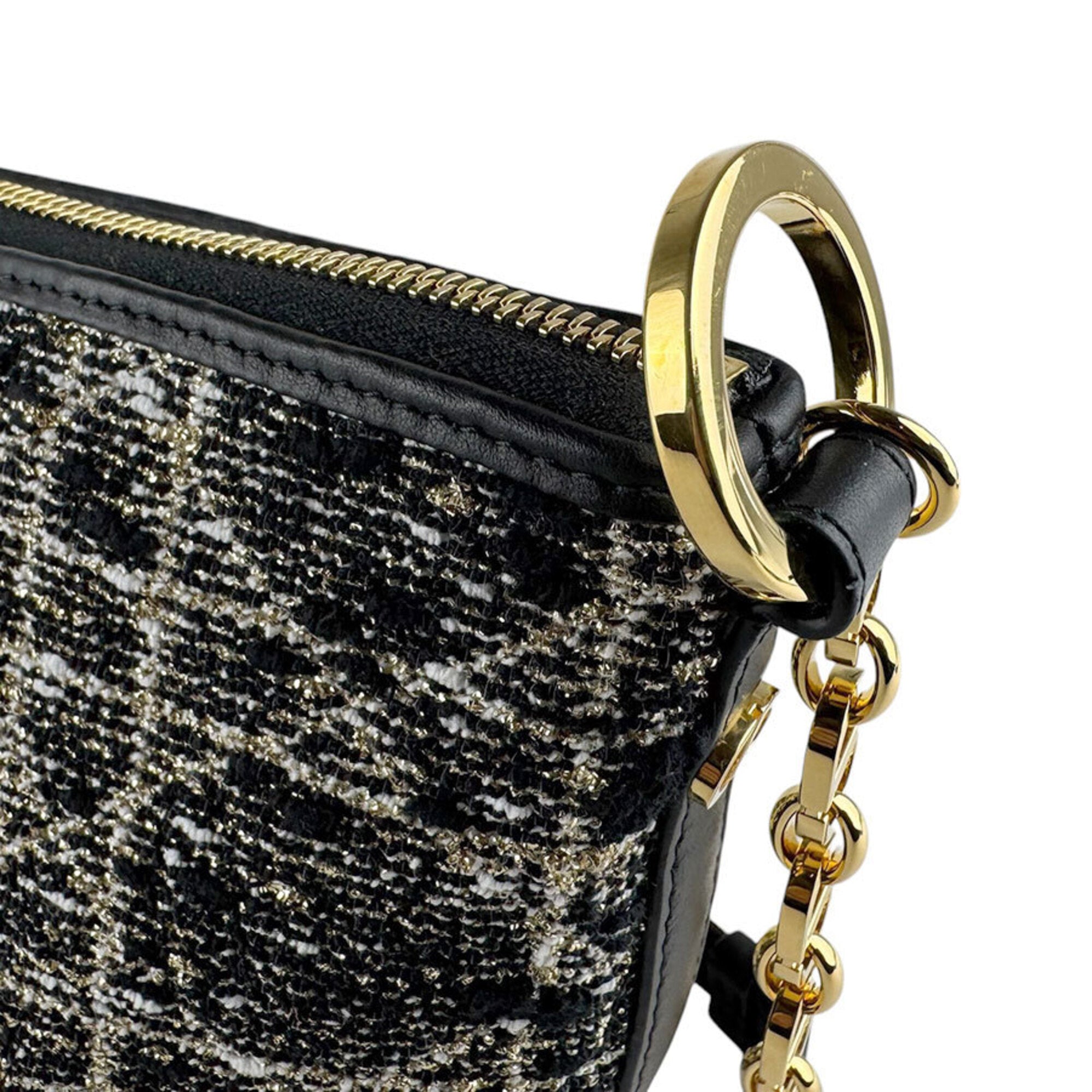 Christian Dior Black Tweed Shoulder Bag (Pre-Owned)
