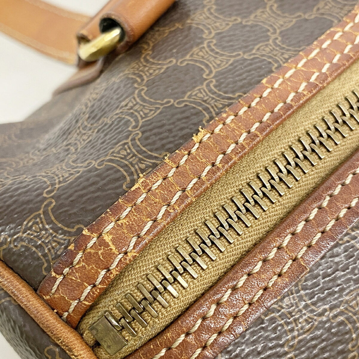 Celine Brown Pvc Handbag (Pre-Owned)
