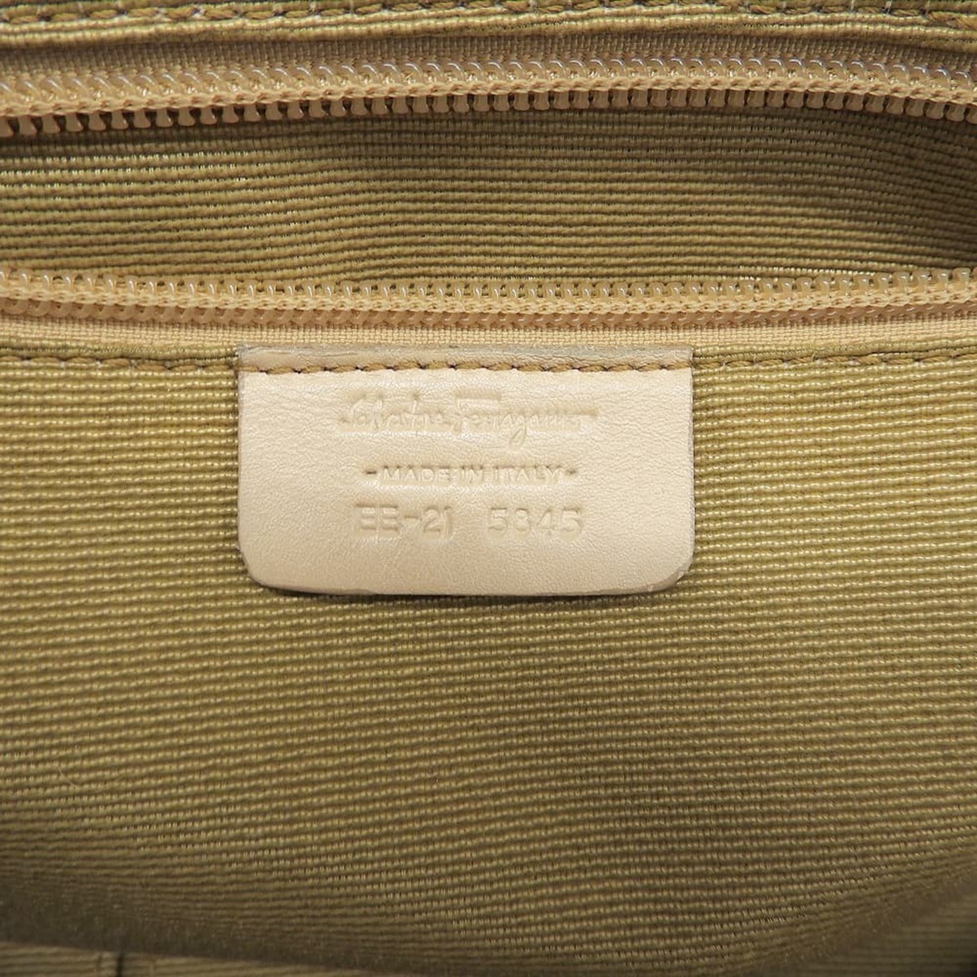 Salvatore Ferragamo Beige Fur Shoulder Bag (Pre-Owned)