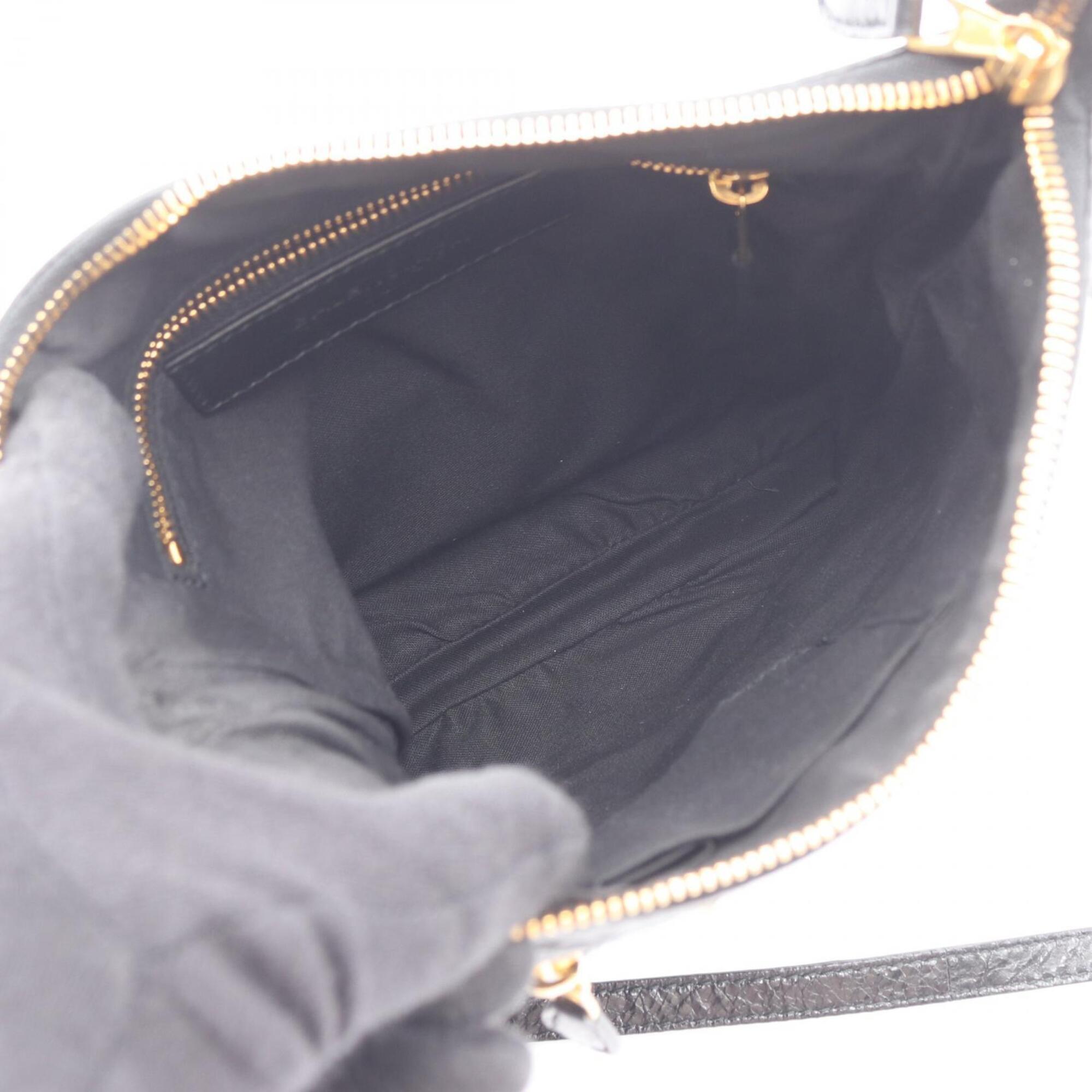Balenciaga Black Leather Handbag Shoulder Bag (Pre-Owned)