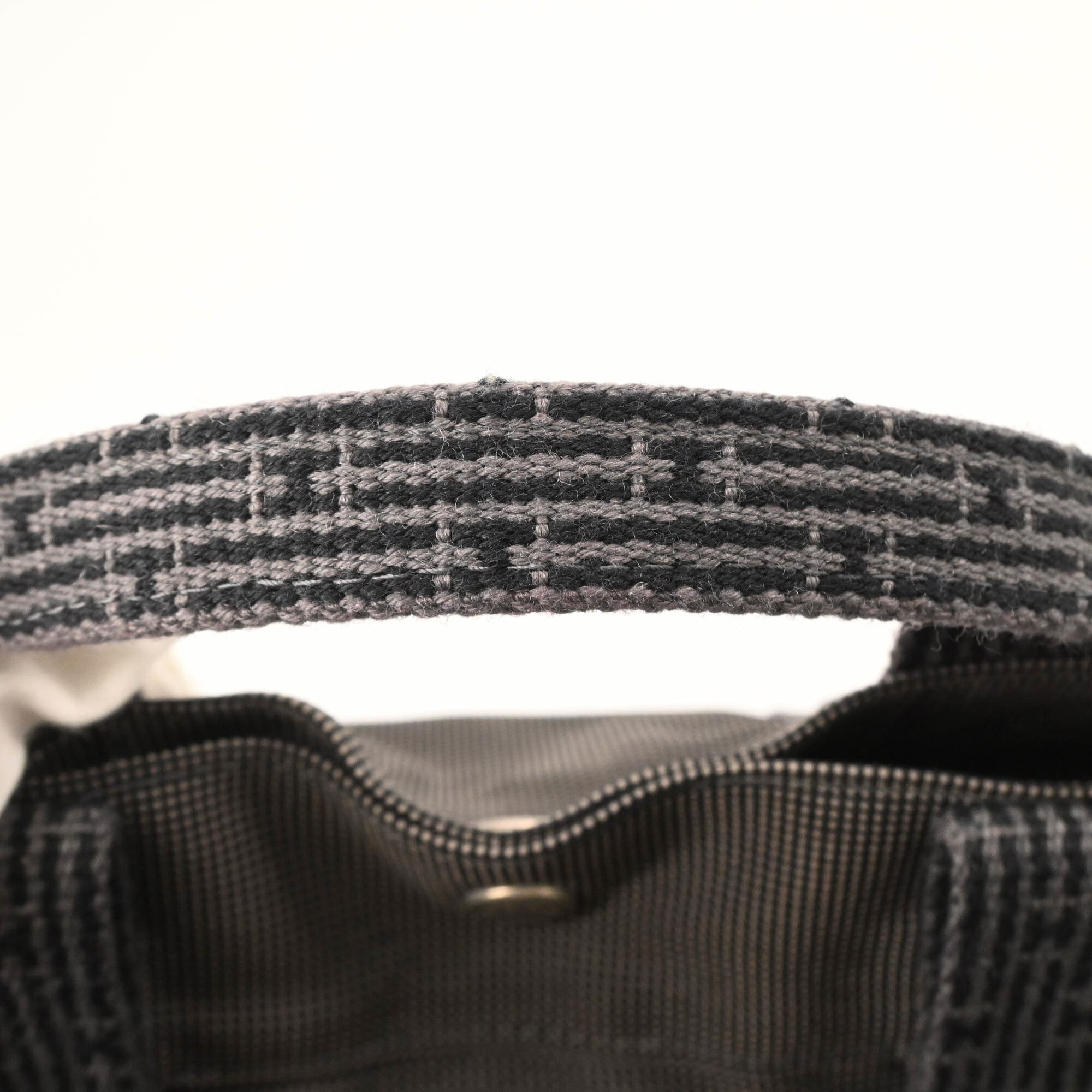 Hermes Her Line Gray Nylon Canvas Backpack (Pre-Owned)