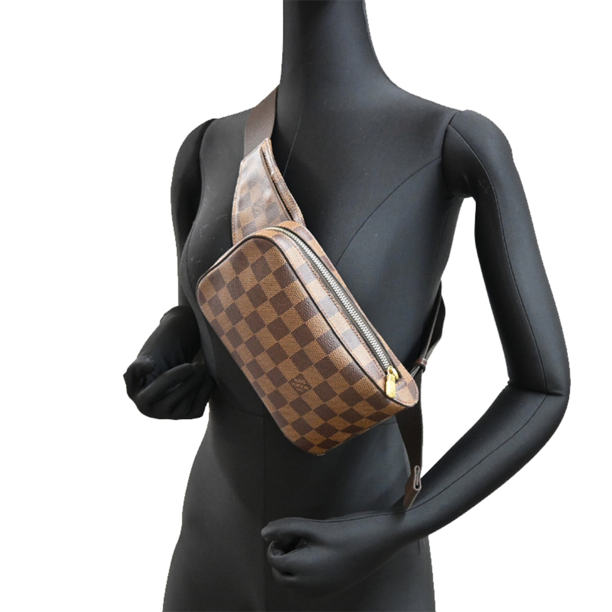 Louis Vuitton Brown Damier Canvas Sling Bag (Pre-Owned)