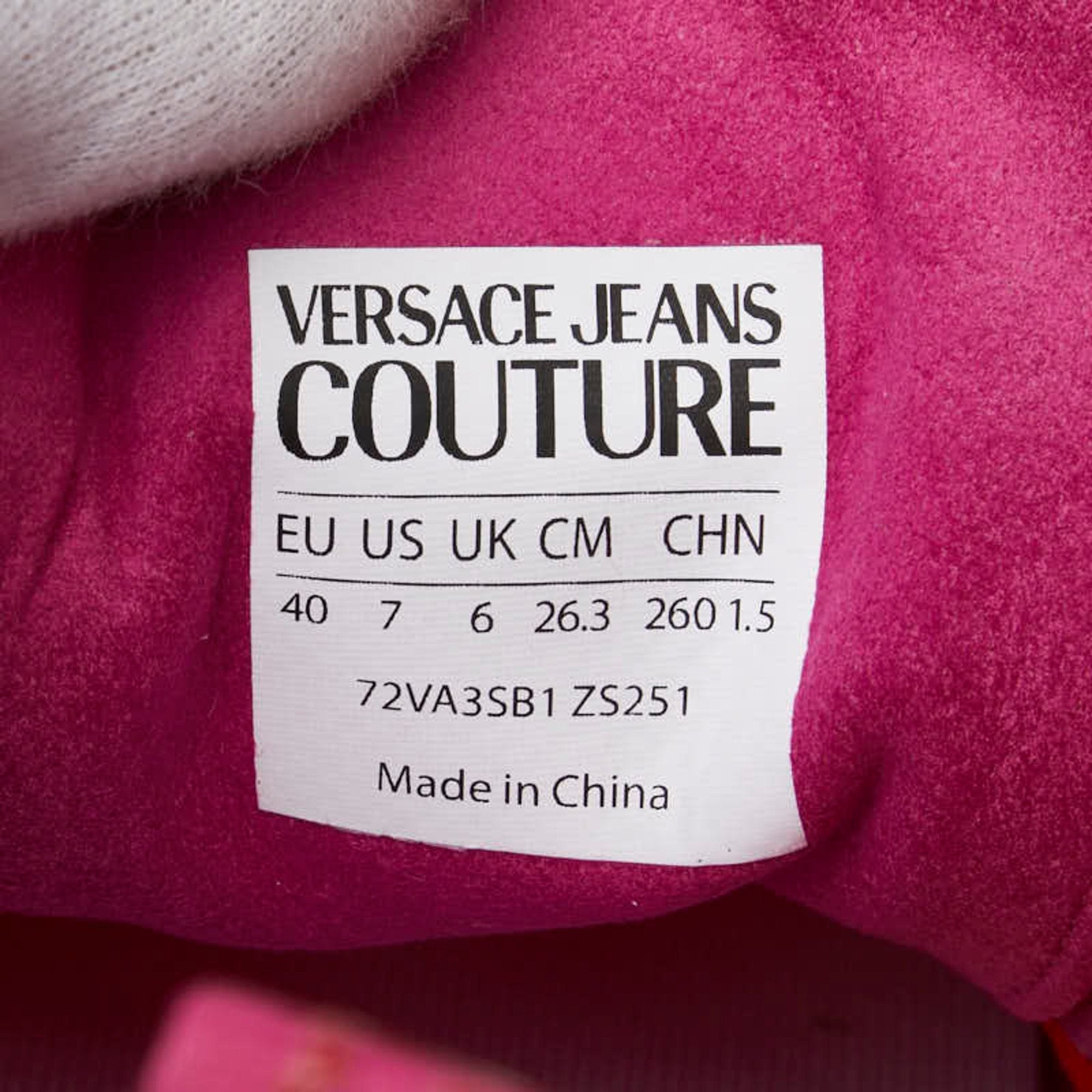 Versace Red Color White Sneakers (Pre-Owned)