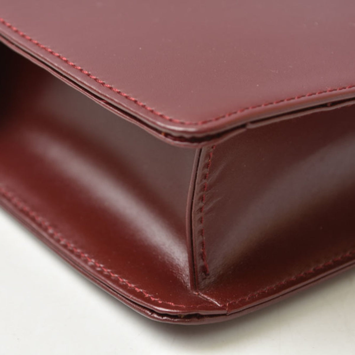 Cartier Bordeaux Leather Clutch Bag (Pre-Owned)