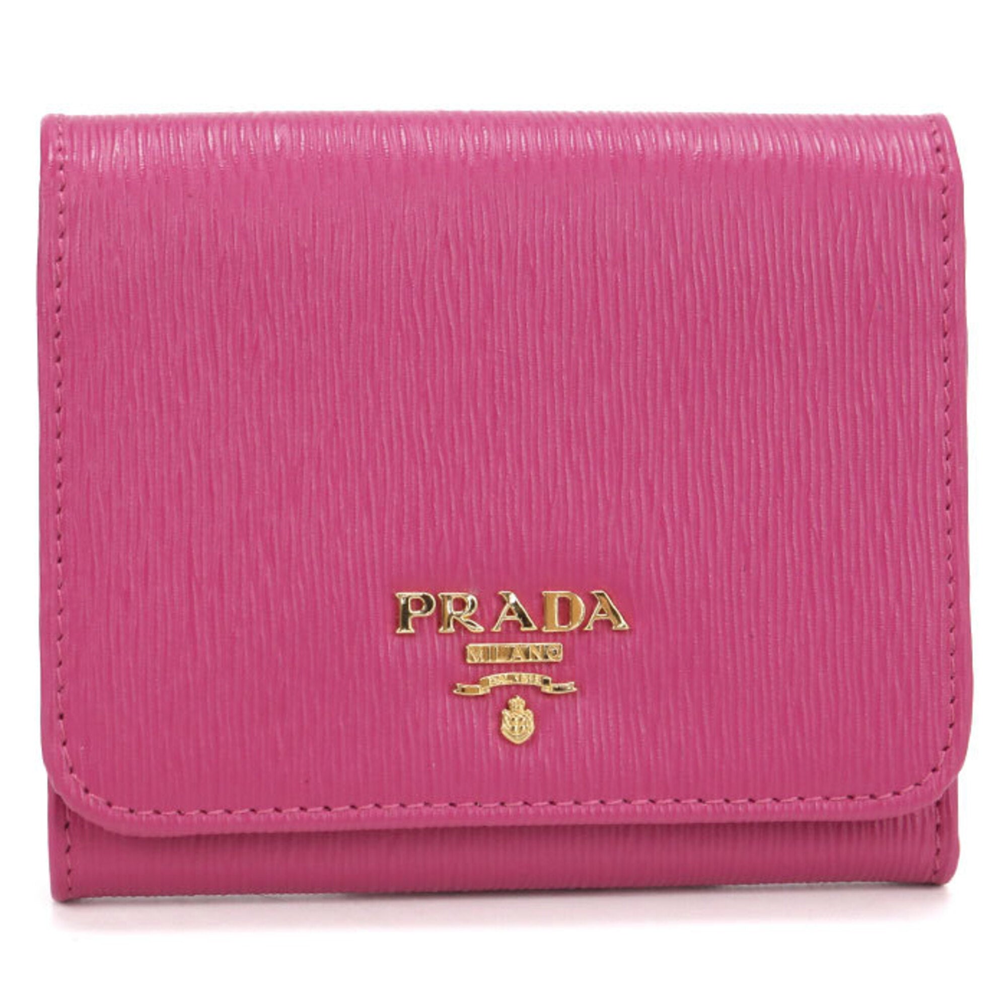 Prada Pink Leather Wallet (Tri-Fold) (Pre-Owned)