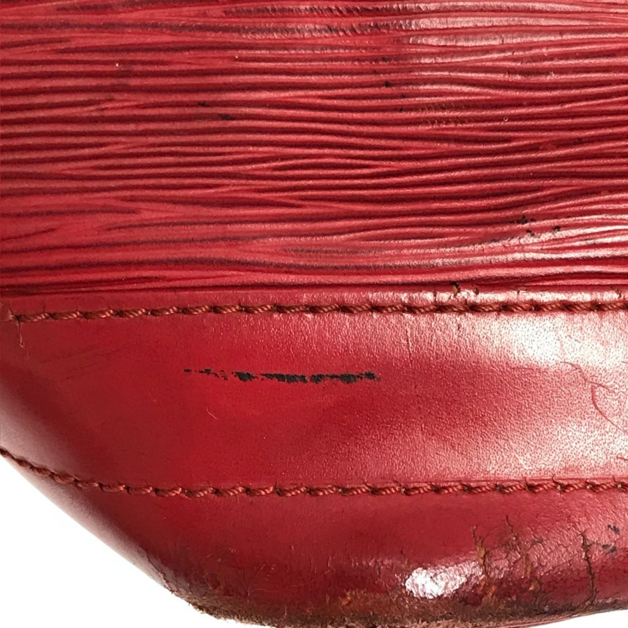 Louis Vuitton Castilian Red Red Color Epi Leather Shoulder Bag (Pre-Owned)