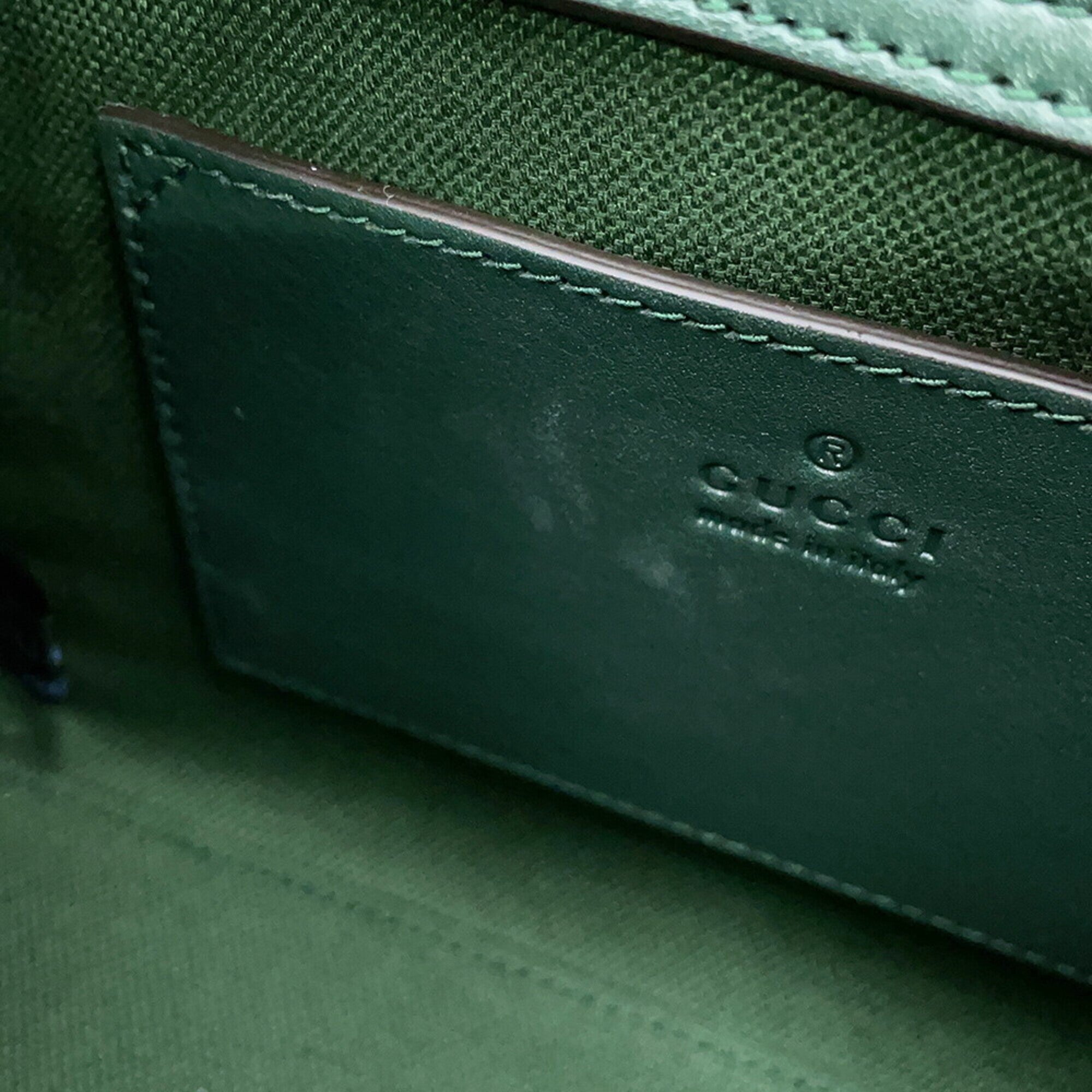 Gucci Green Leather Handbag (Pre-Owned)