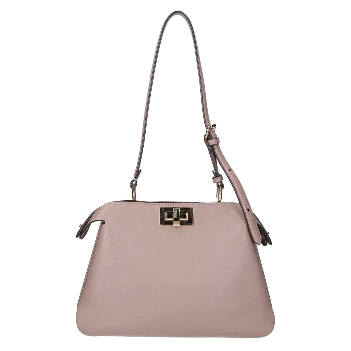 Fendi Grayish Leather Shoulder Bag (Pre-Owned)