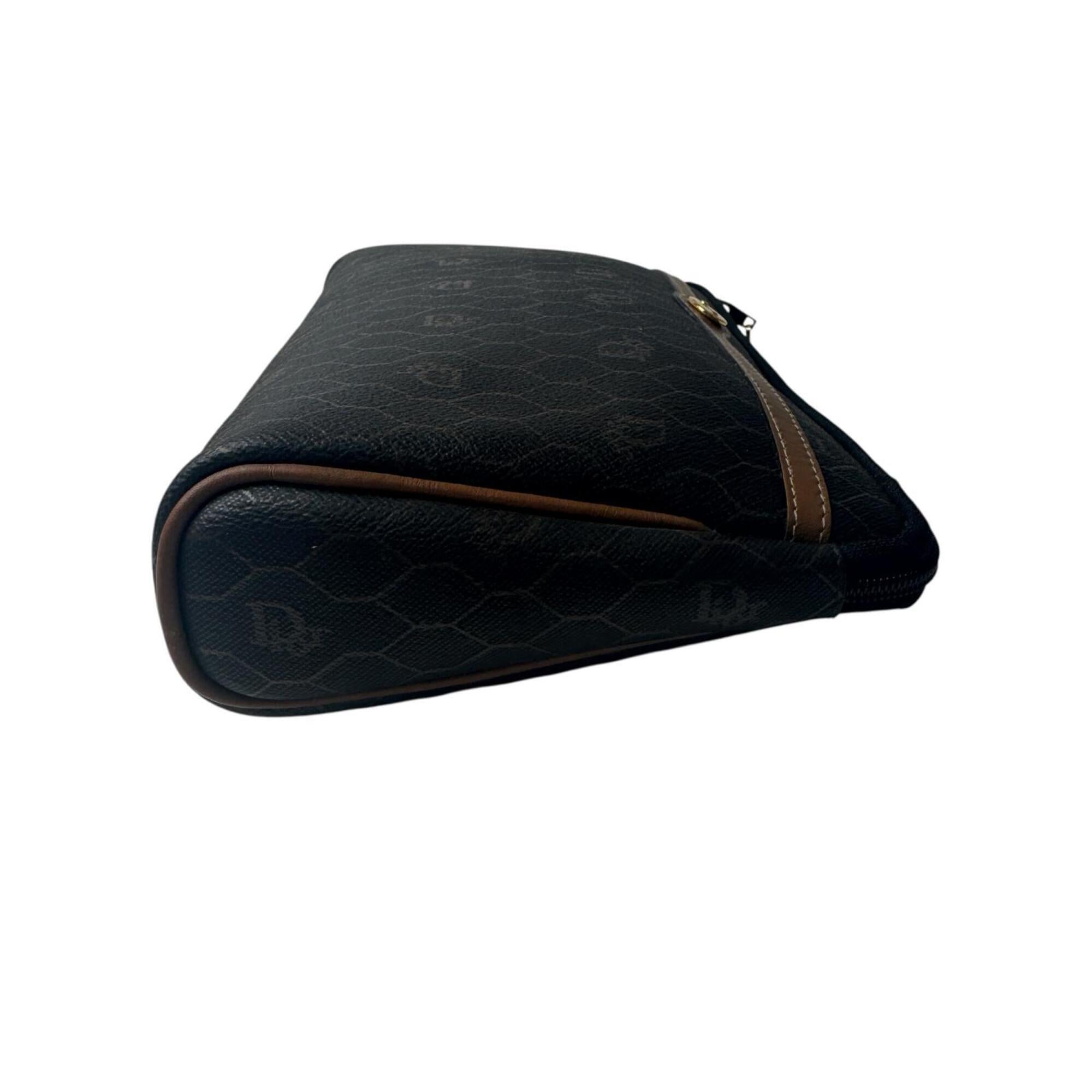 Christian Dior Dark Brown Pvc Leather Clutch Bag Pouch (Pre-Owned)