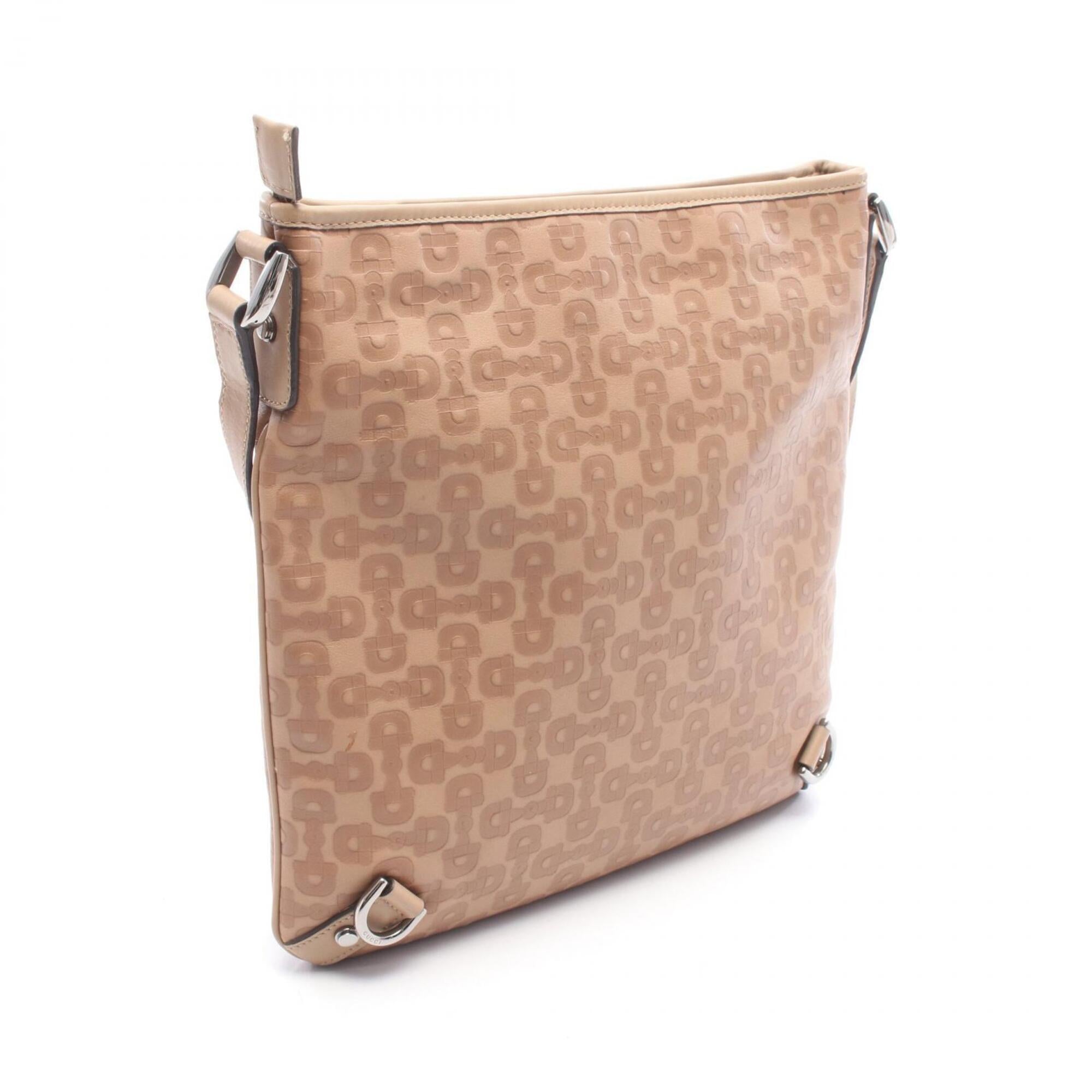 Gucci Brown Leather Handbag Shoulder Bag (Pre-Owned)