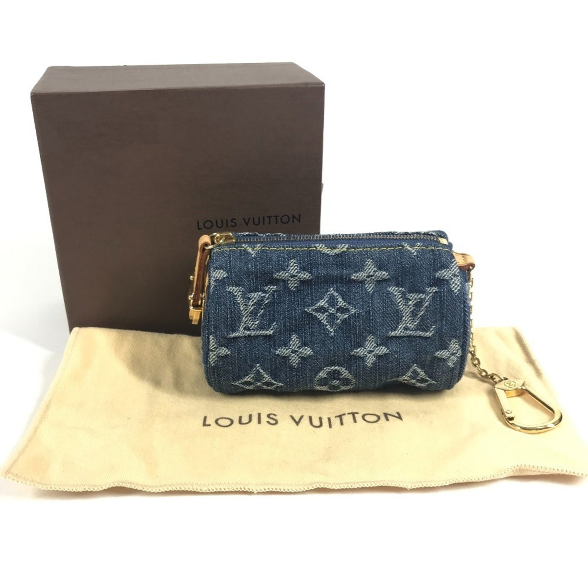 Louis Vuitton Monogram Denim Blue Monogram Denim Coin Purse/Coin Case (Pre-Owned)