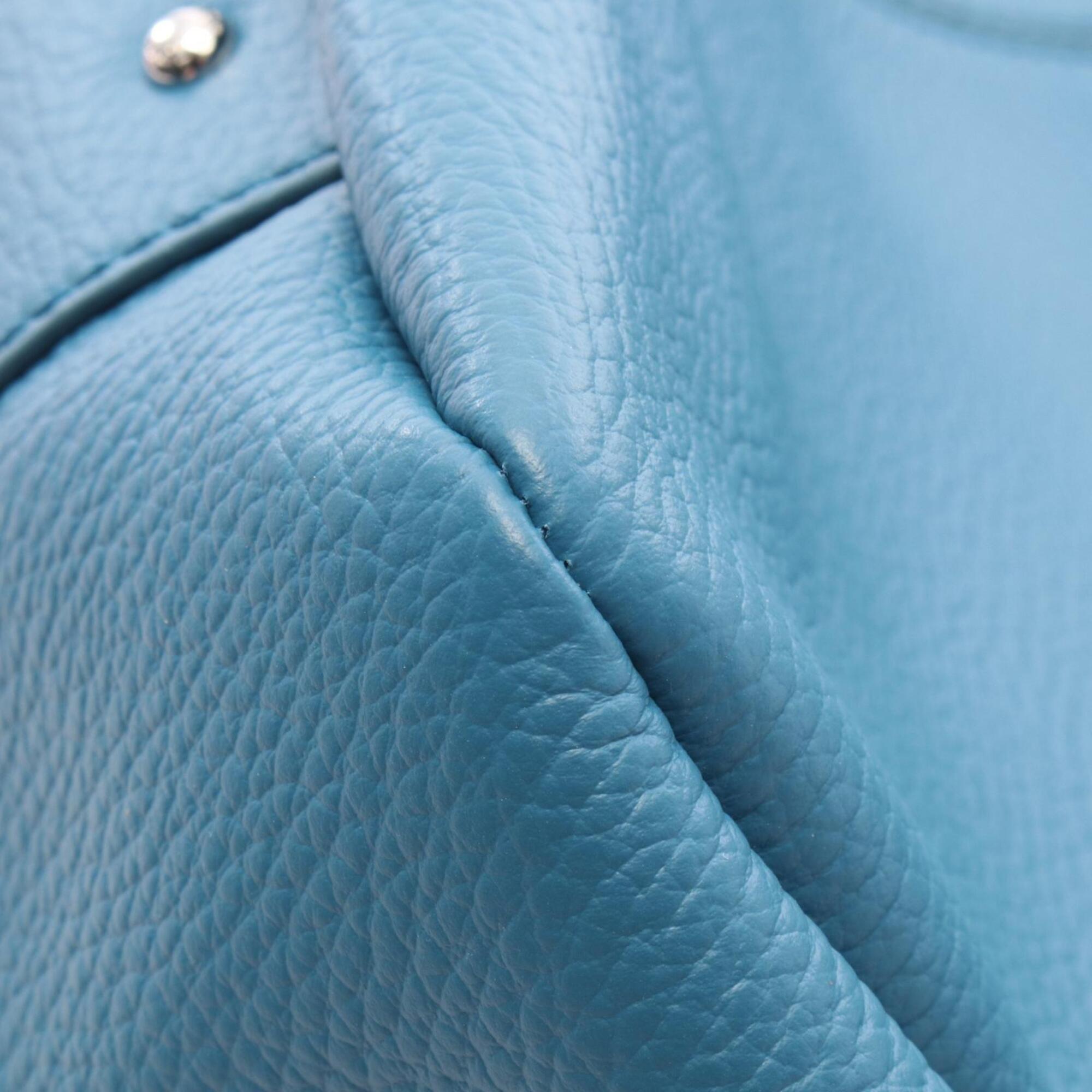 Tod's Blue Leather Handbag Shopping Bag Tote Bag (Pre-Owned)