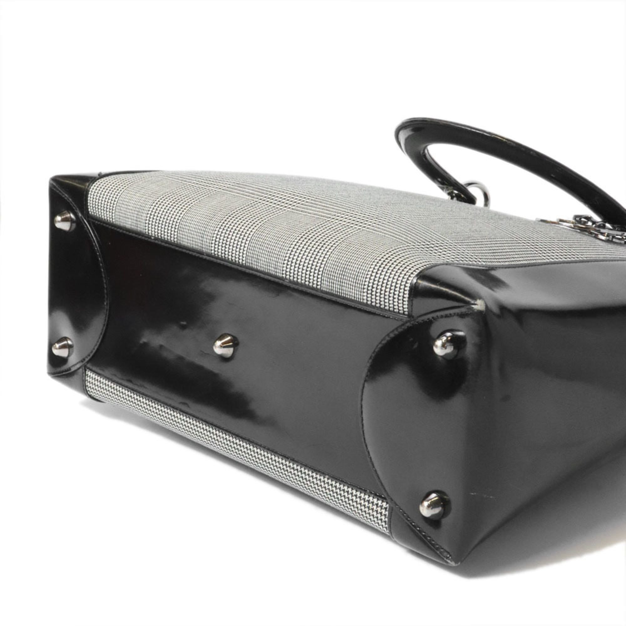 Christian Dior Black Canvas Leather Handbag (Pre-Owned)
