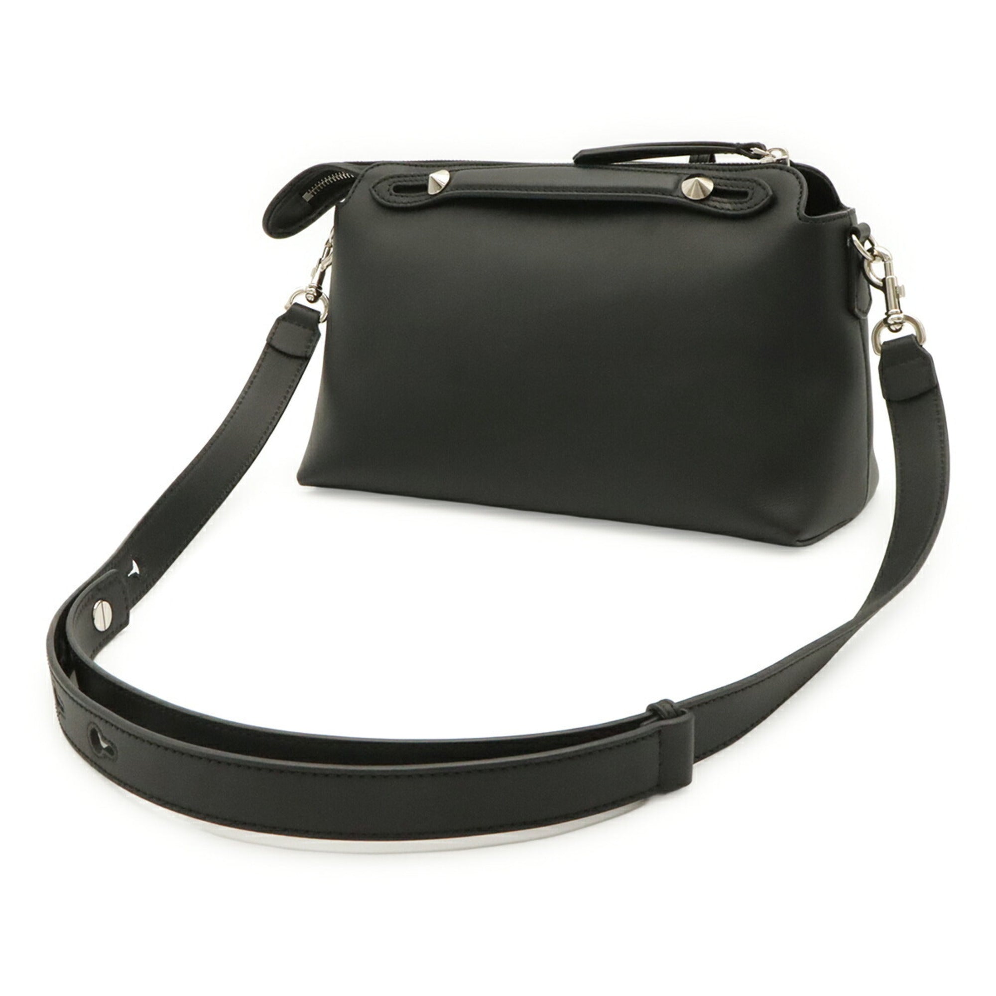 Fendi Black Leather Handbag Shoulder Bag (Pre-Owned)