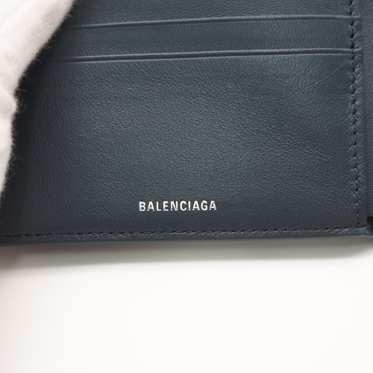 Balenciaga Blue Leather Wallet (Bi-Fold) (Pre-Owned)