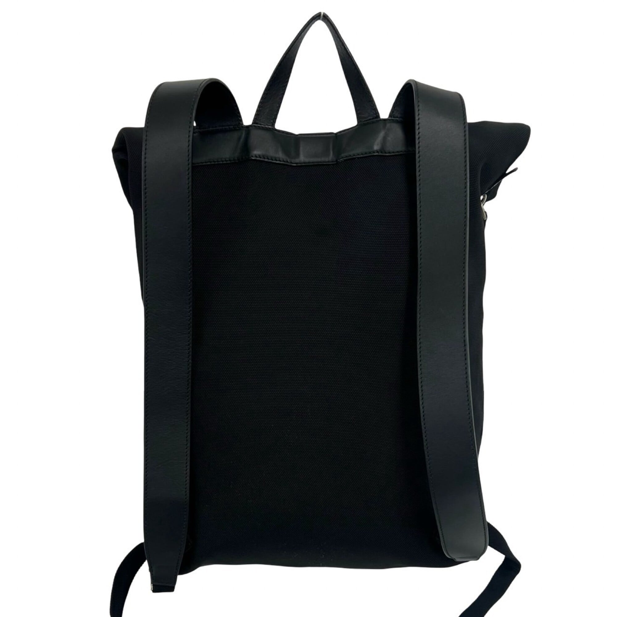 Gucci Black Green Red Color Canvas Leather Backpack (Pre-Owned)