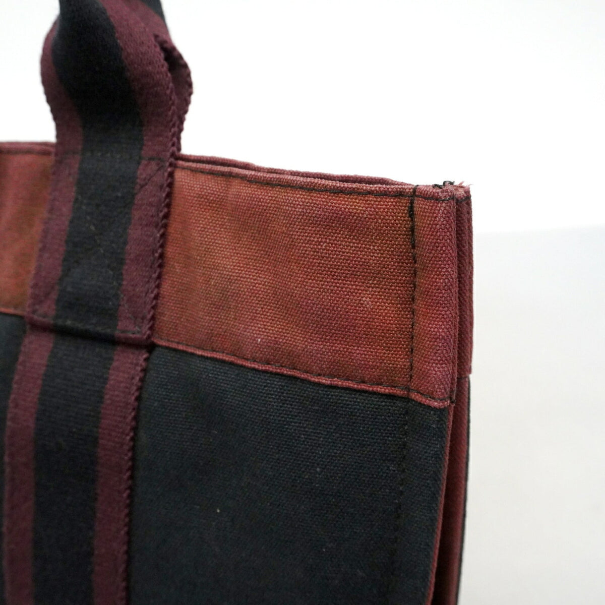 Hermes Black Canvas Tote Bag (Pre-Owned)