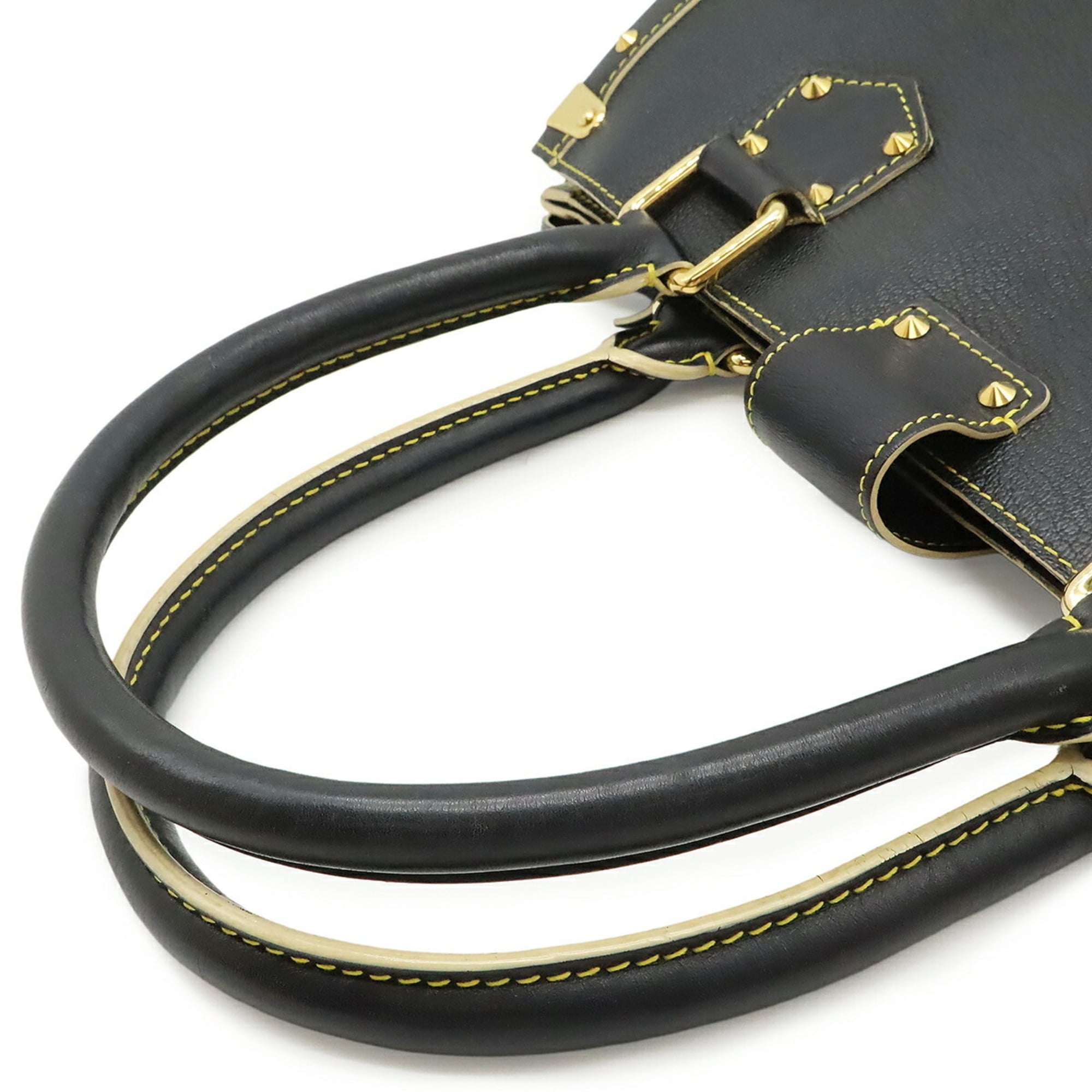 Louis Vuitton Black Noir White Suhali Leather Handbag Tote Bag (Pre-Owned)