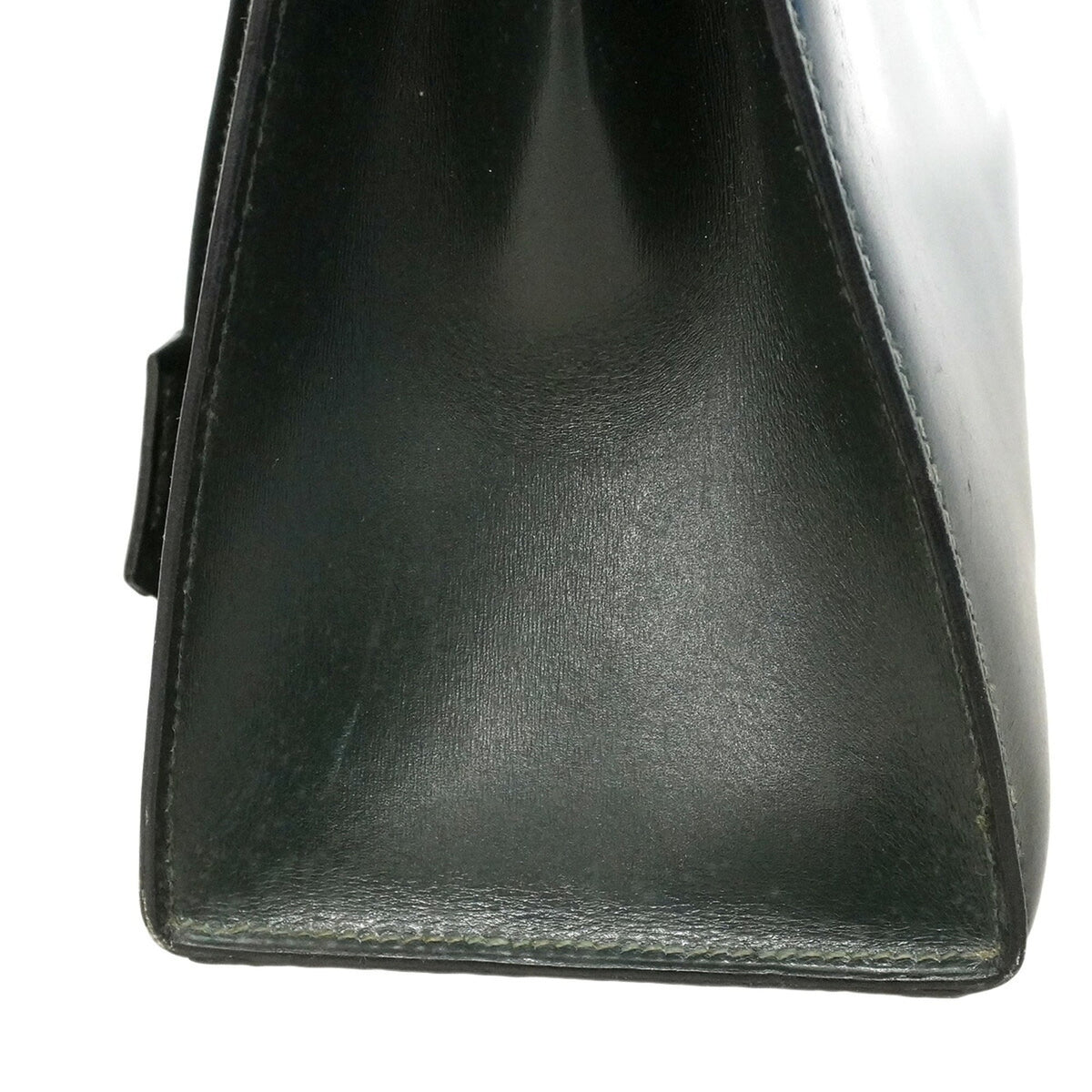 Hermes Green Box Calf Leather Handbag (Pre-Owned)
