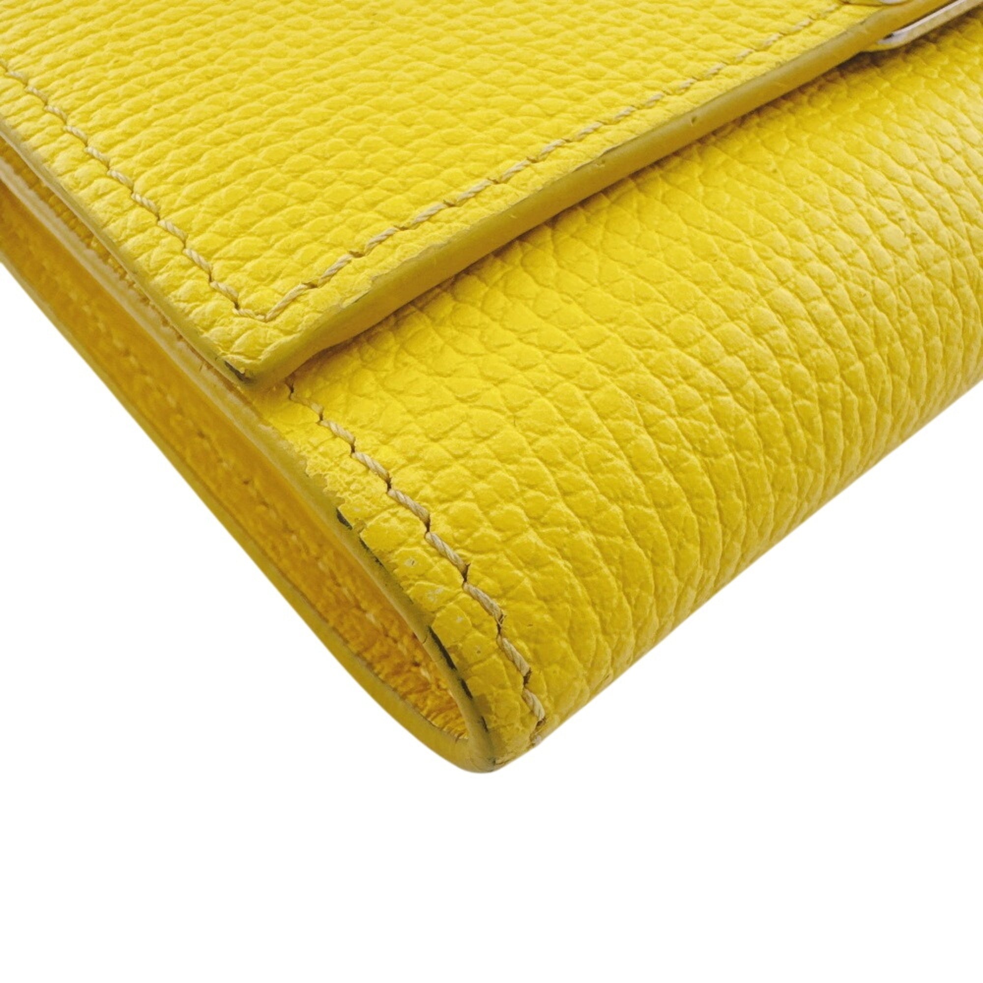 Loewe Yellow Leather Wallet (Tri-Fold) (Pre-Owned)