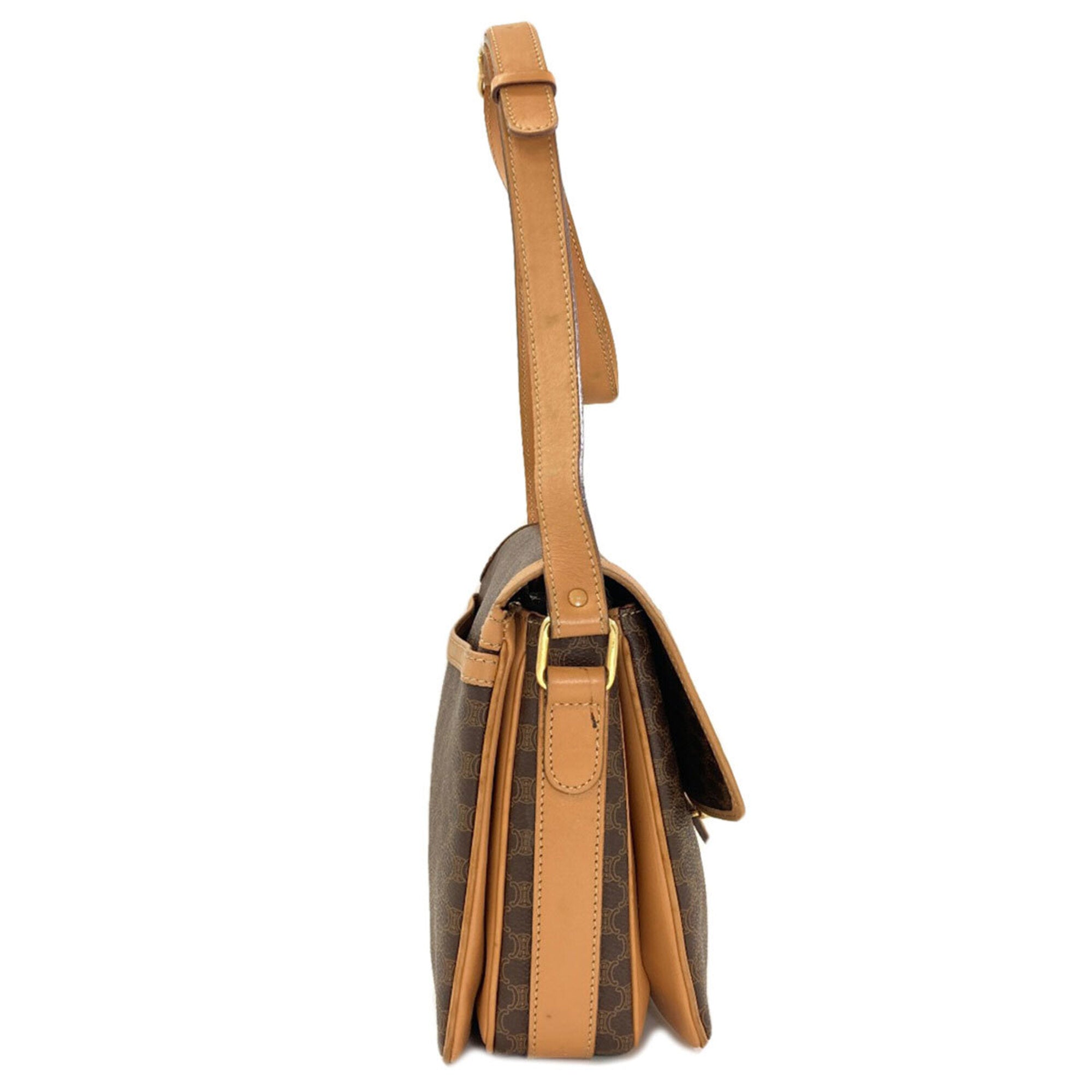 Celine Macadam Brown Pvc Shoulder Bag (Pre-Owned)