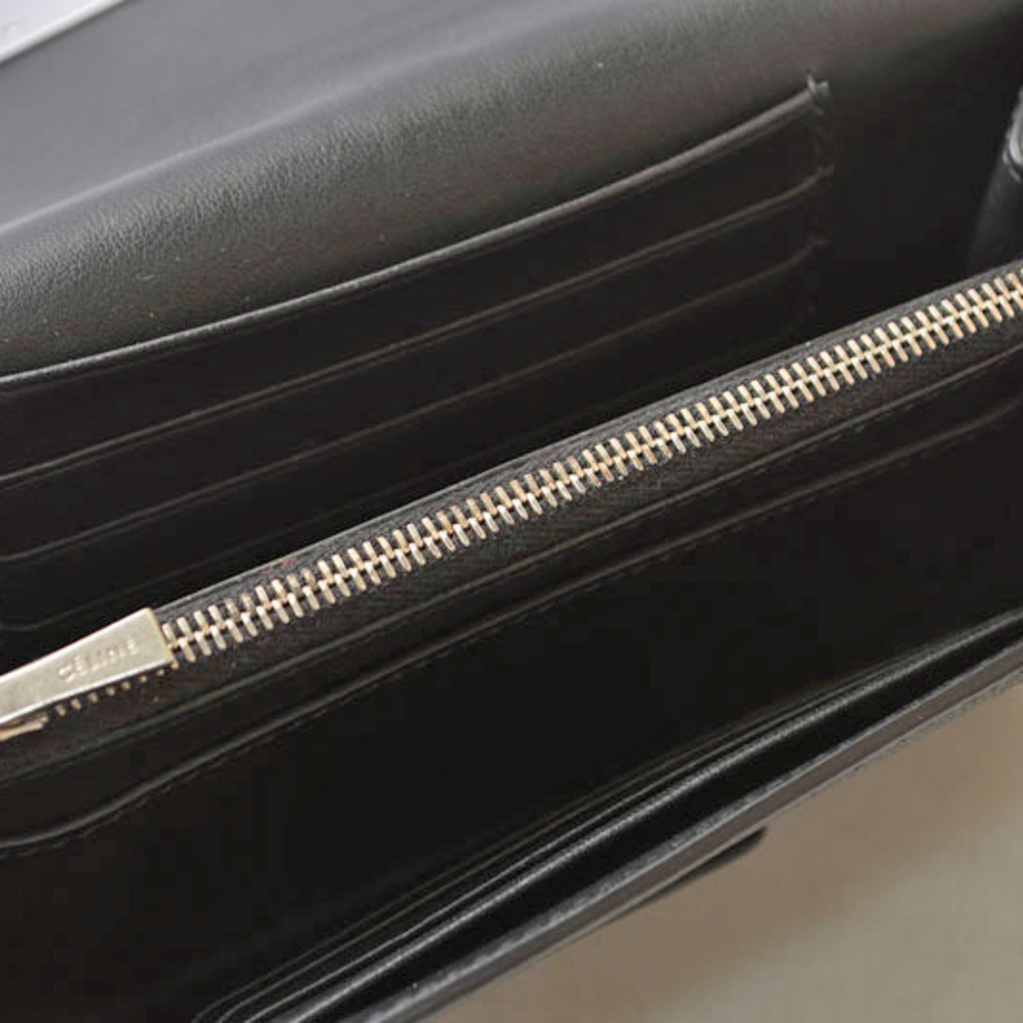 Celine Black Leather Wallet (Bi-Fold) (Pre-Owned)