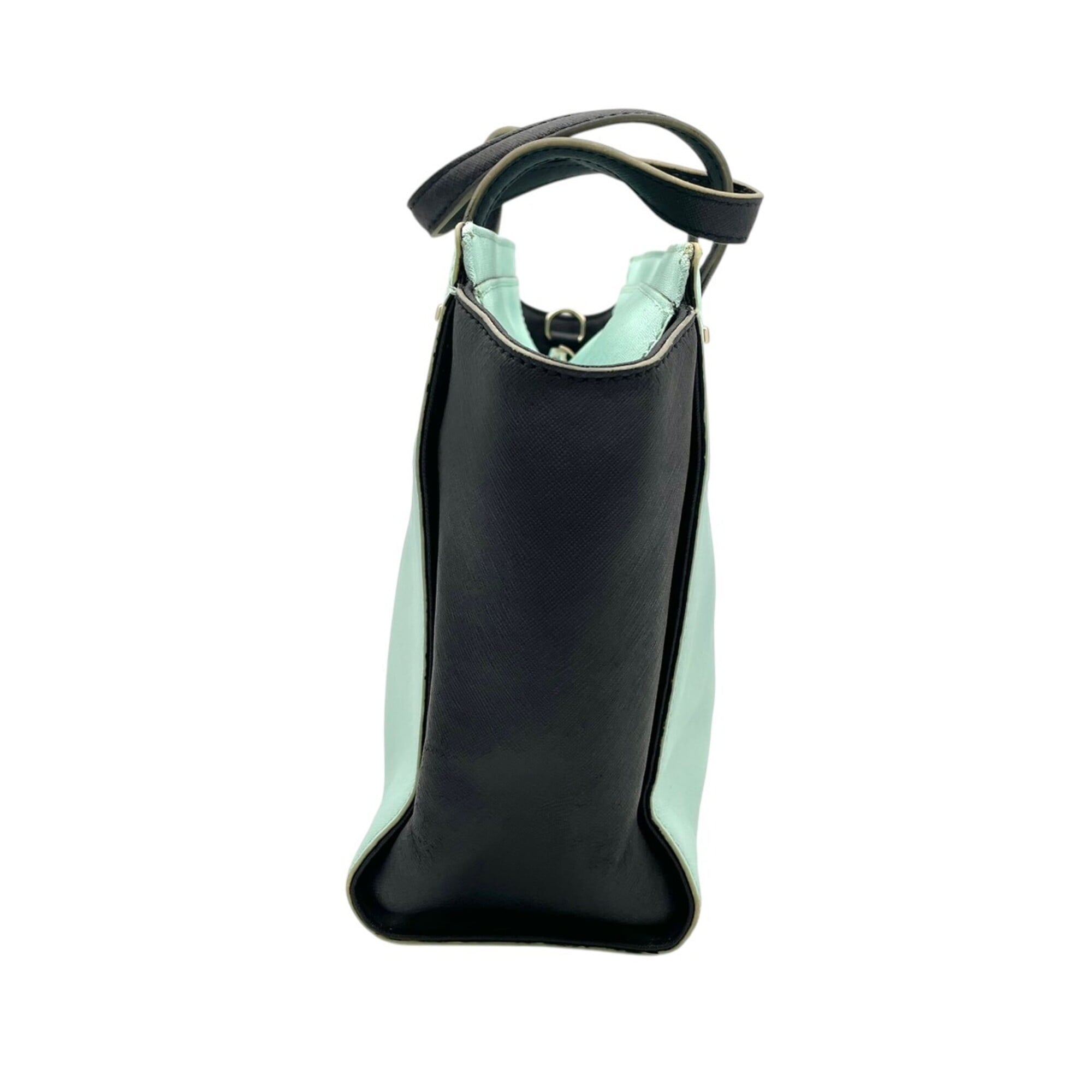 Kate Spade Black Green Leather Handbag Shoulder Bag (Pre-Owned)