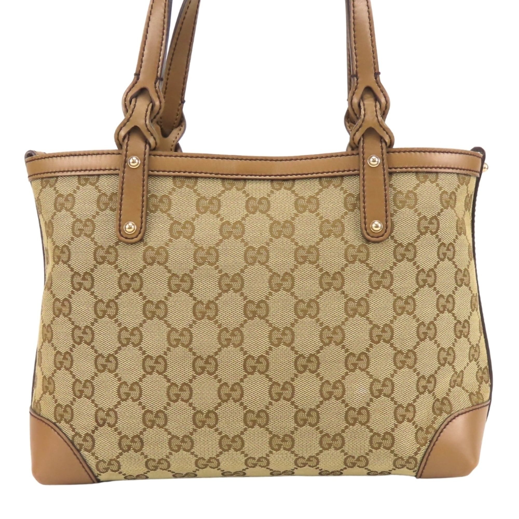 Gucci Brown Gg Canvas Pouch Tote Bag (Pre-Owned)
