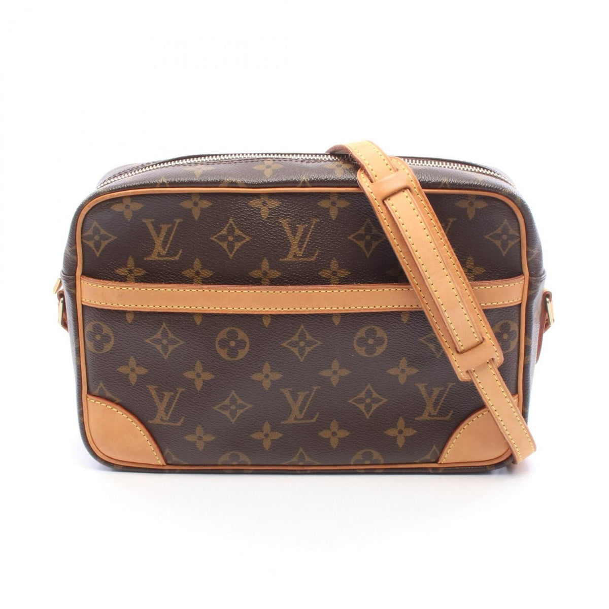 Louis Vuitton Brown Coated Canvas Pvc Monogram Leather Handbag Shoulder Bag (Pre-Owned)
