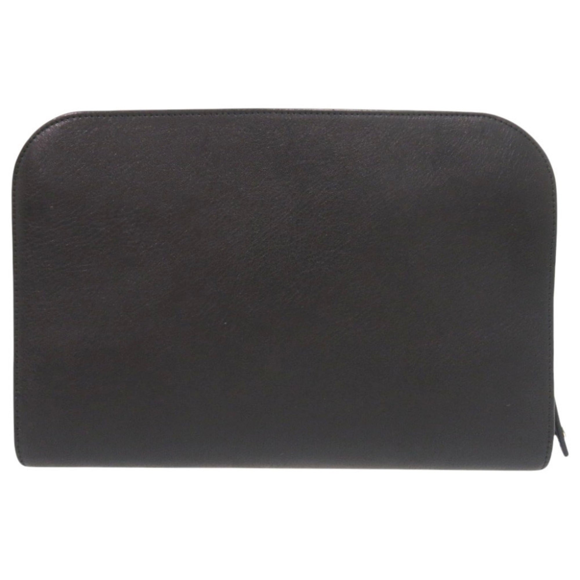 Bvlgari Black Leather Clutch Bag (Pre-Owned)