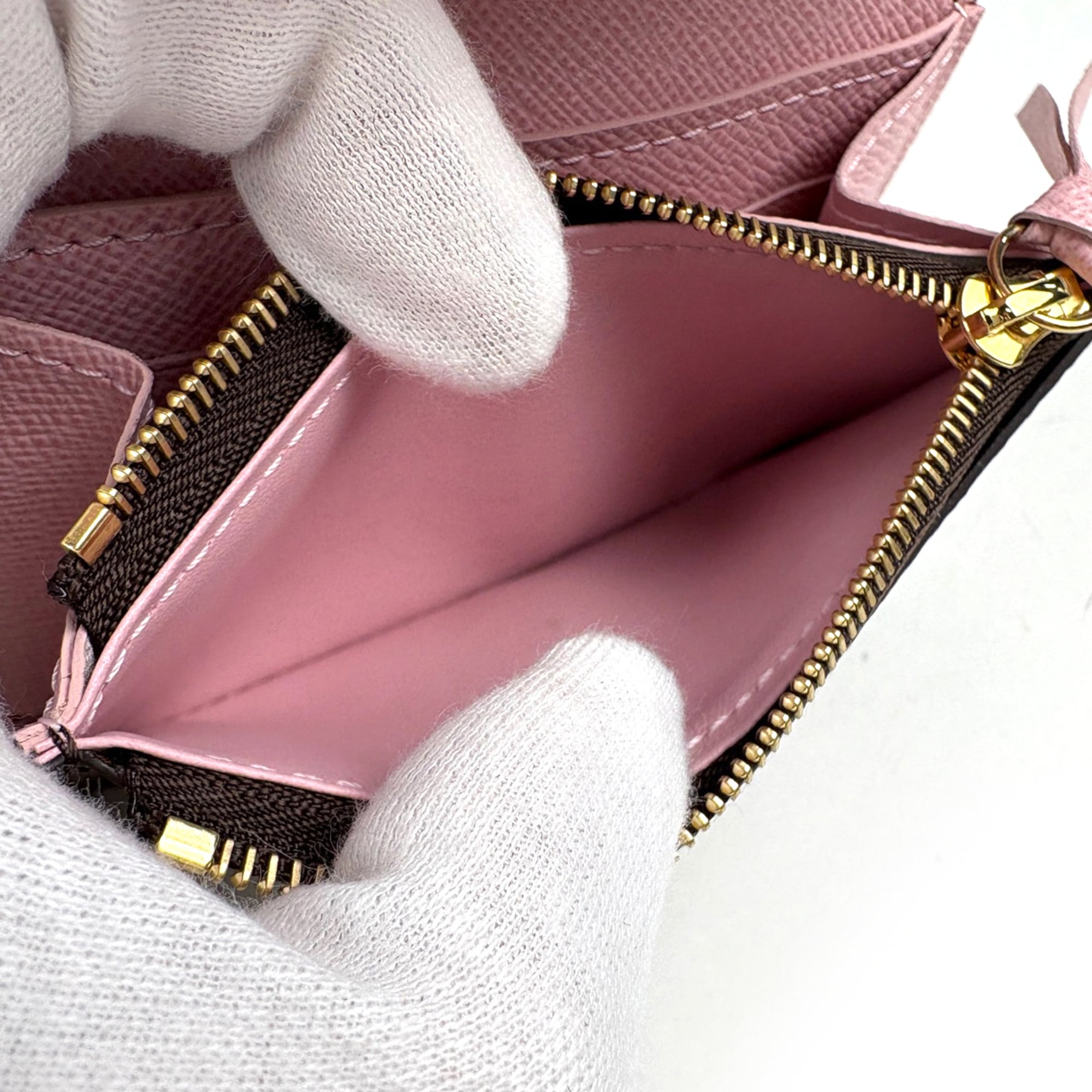 Louis Vuitton Brown Monogram Rose Ballerine Monogram Coin Purse/Coin Case (Pre-Owned)
