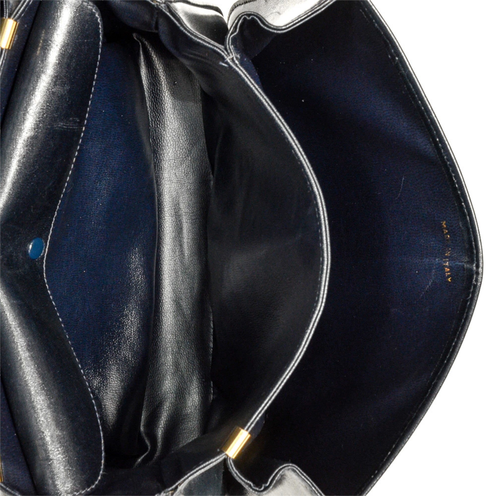 Celine Navy Leather Shoulder Bag (Pre-Owned)