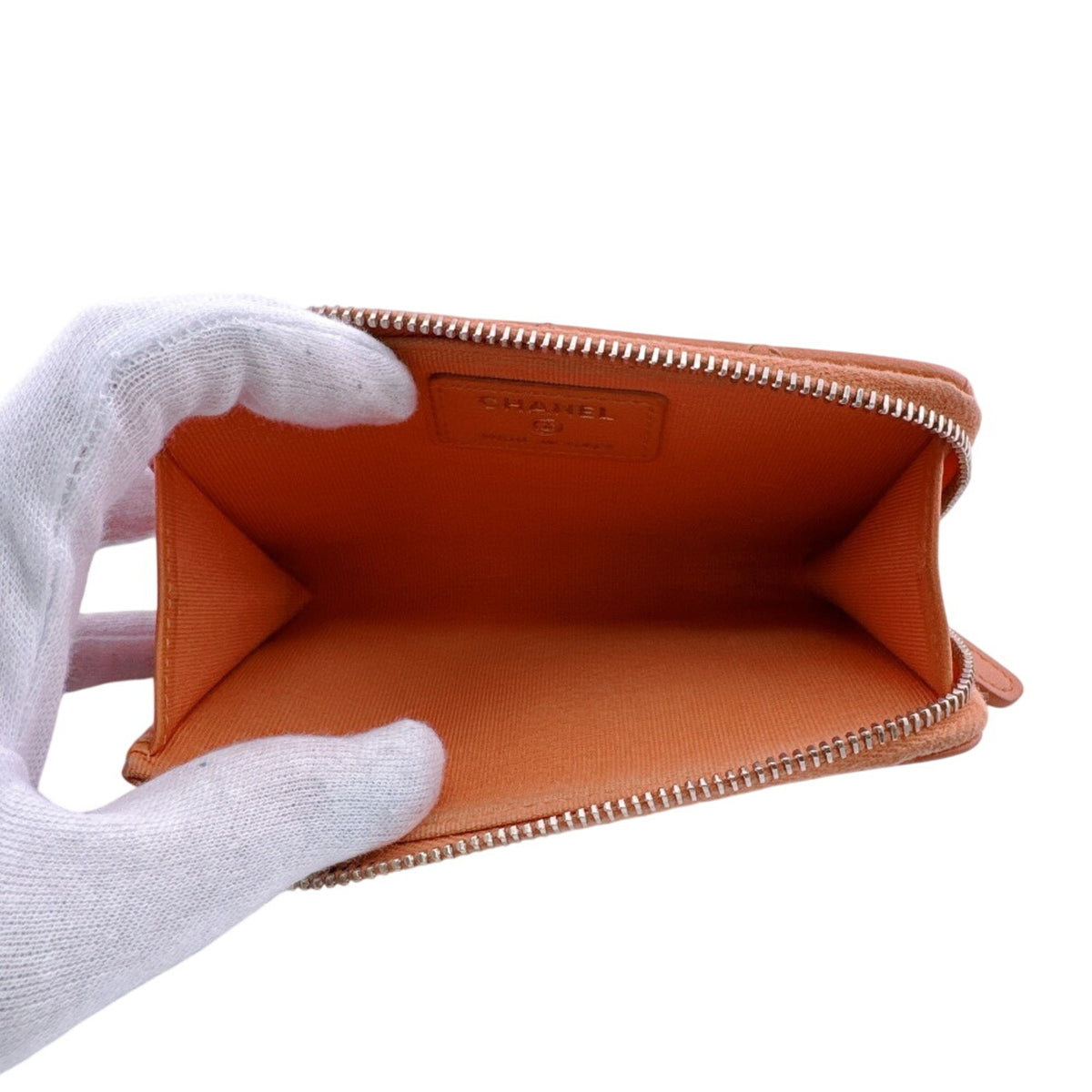 Chanel Orange Coin Purse/Coin Case (Pre-Owned)