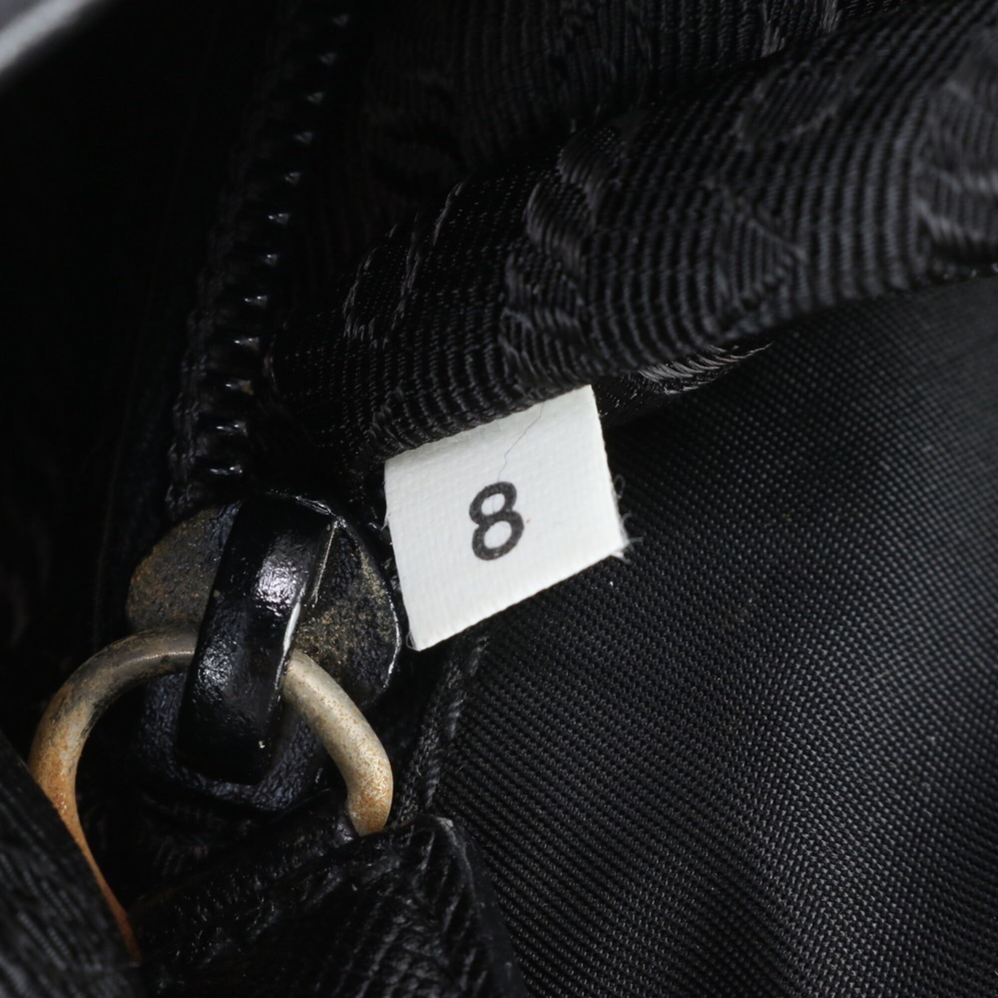 Prada Black Leather Nylon Messenger Bag Shoulder Bag (Pre-Owned)