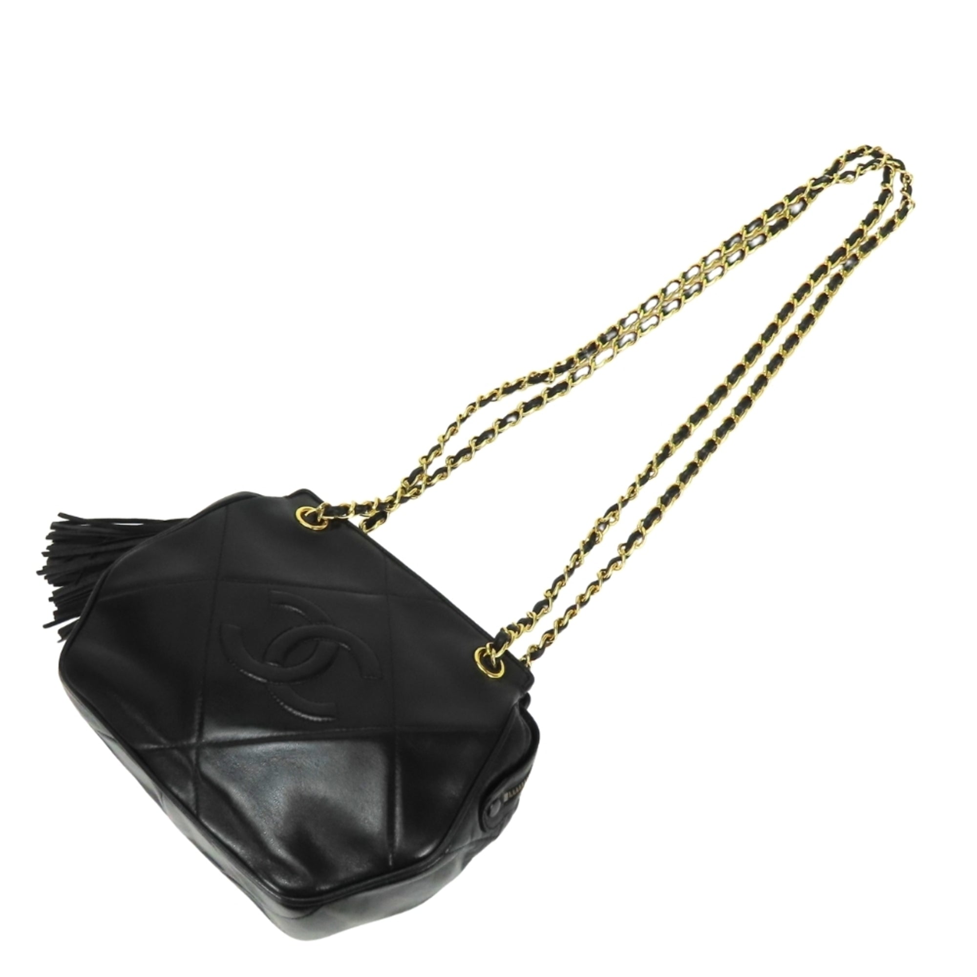 Chanel Black Leather Shoulder Bag (Pre-Owned)