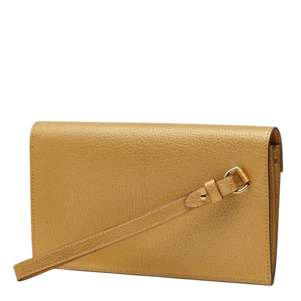 Hermes Gold Chevre Leather Long Wallet (Bi-Fold) (Pre-Owned)