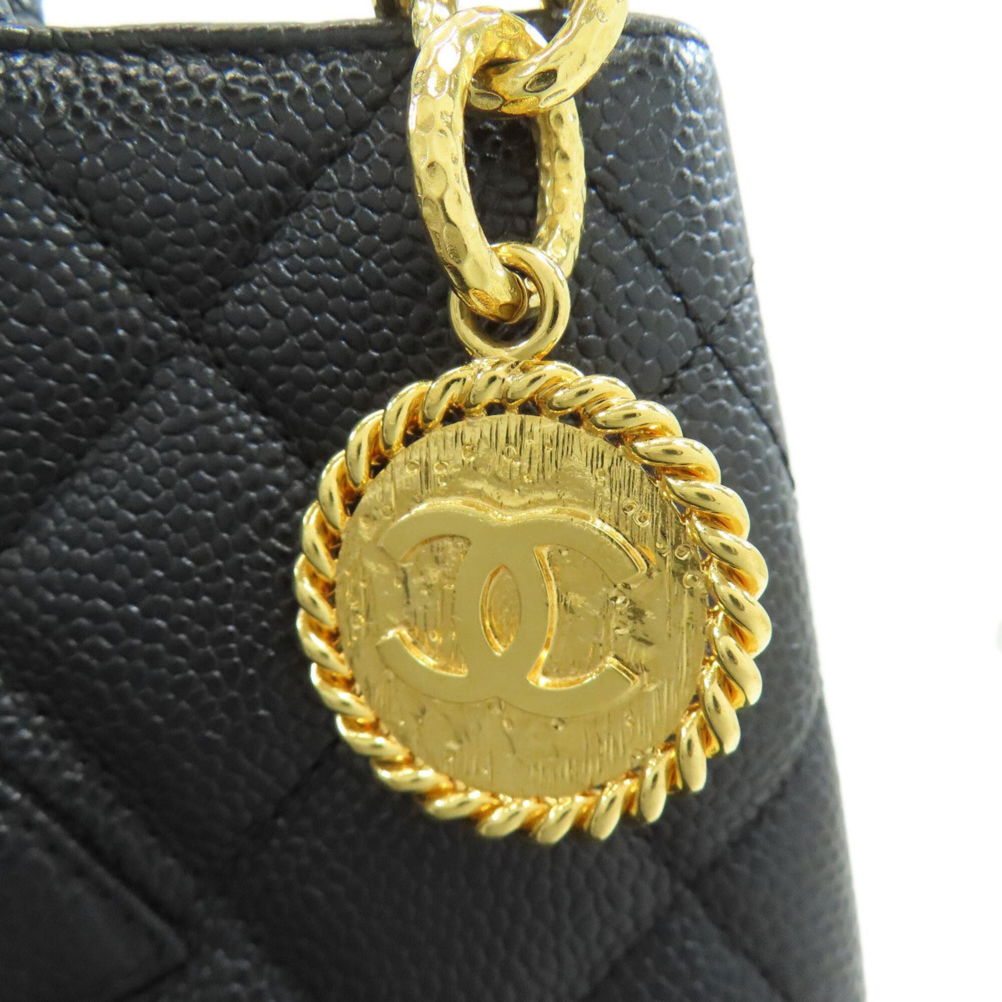 Chanel Black Leather Tote Bag (Pre-Owned)