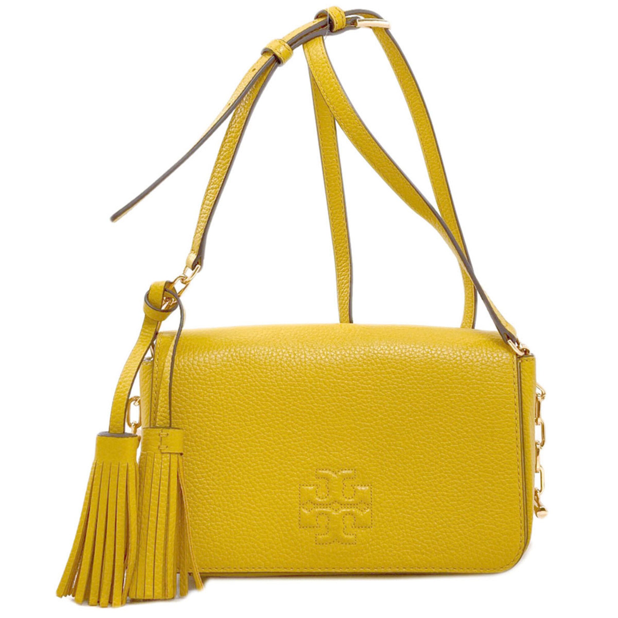 Tory Burch Yellow Leather Shoulder Bag (Pre-Owned)
