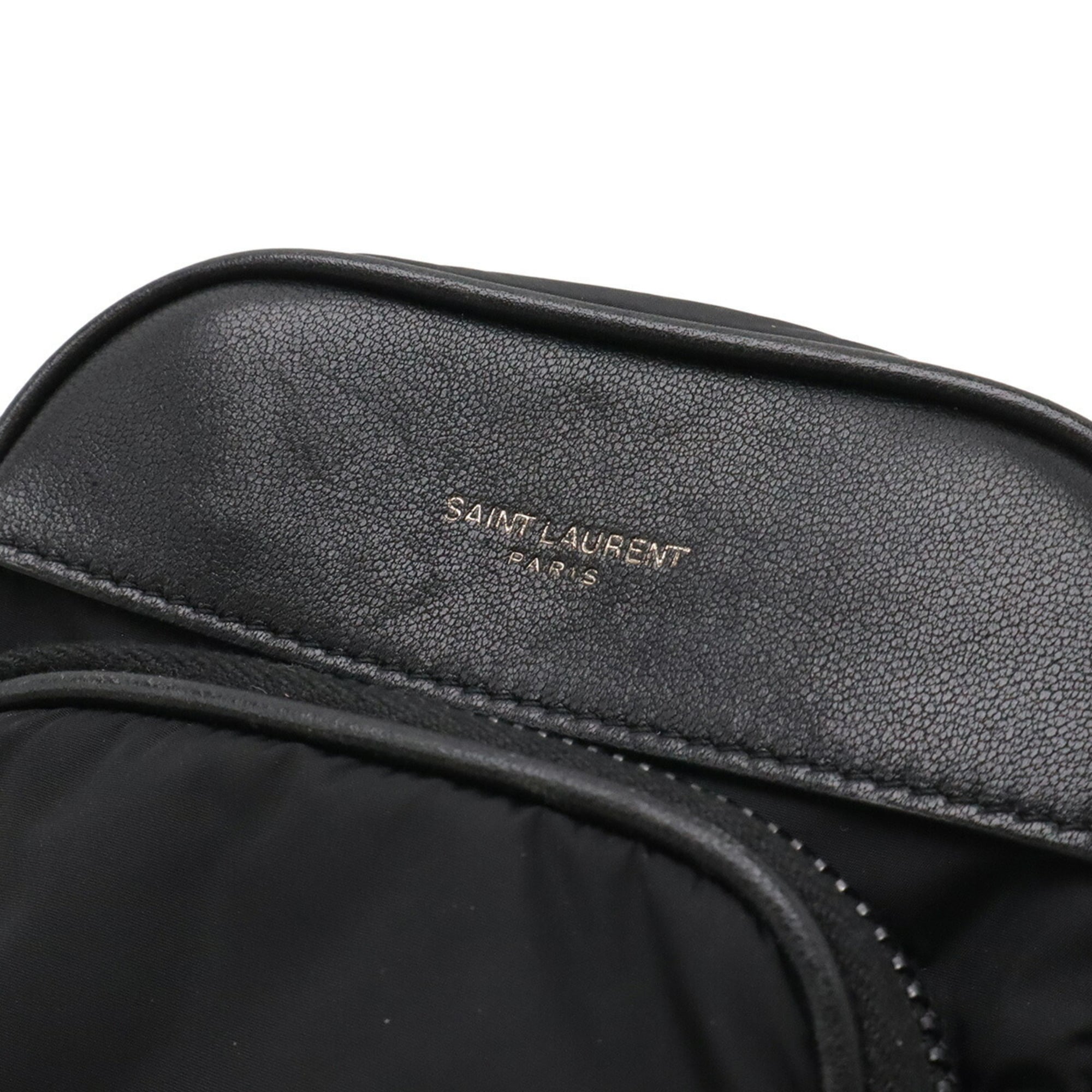 Yves Saint Laurent Black Nylon Leather Shoulder Bag (Pre-Owned)