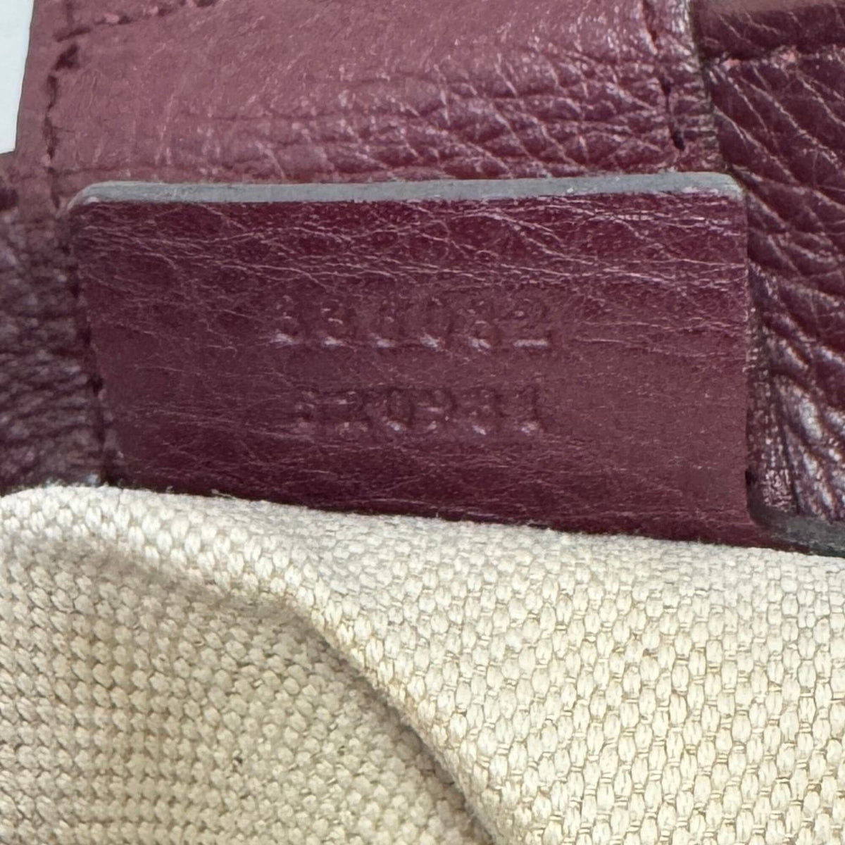 Gucci Wine Bamboo Leather Handbag Shoulder Bag (Pre-Owned)