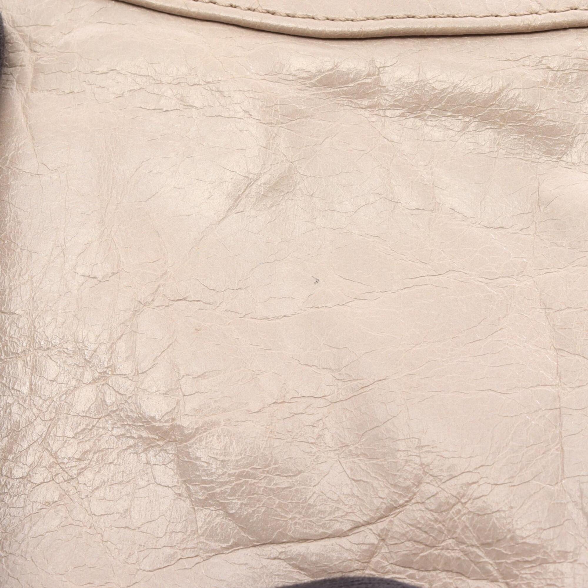 Balenciaga Beige Leather Handbag Shoulder Bag (Pre-Owned)