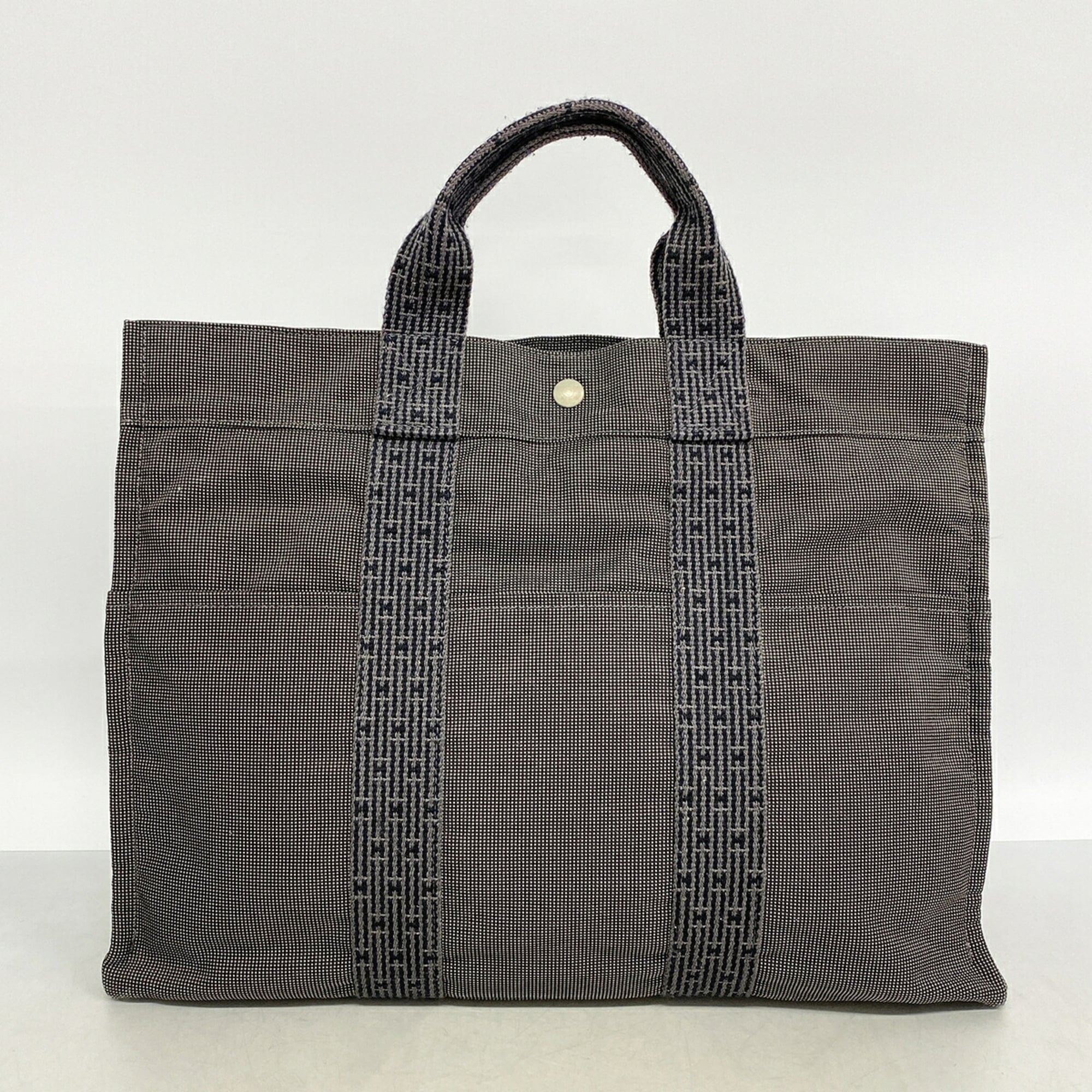 Hermes Gray Nylon Tote Bag (Pre-Owned)