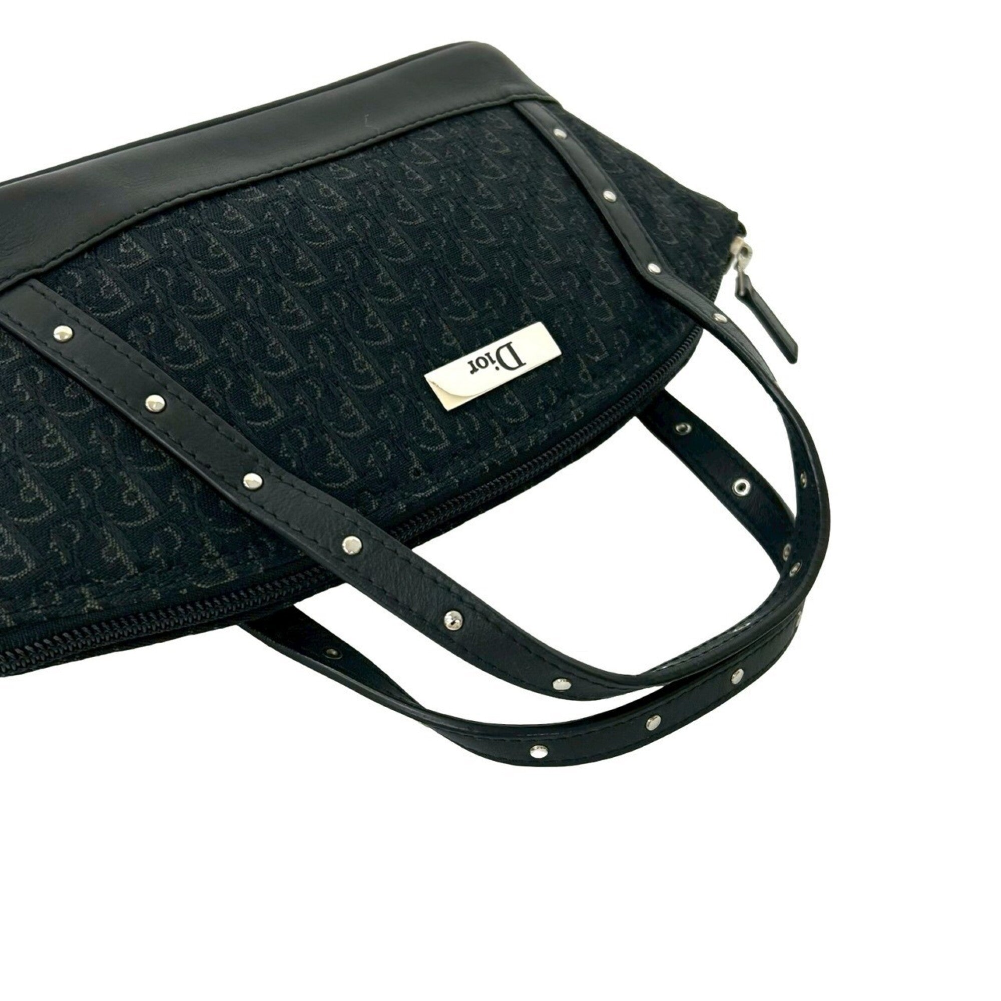 Christian Dior Black Canvas Leather Handbag (Pre-Owned)