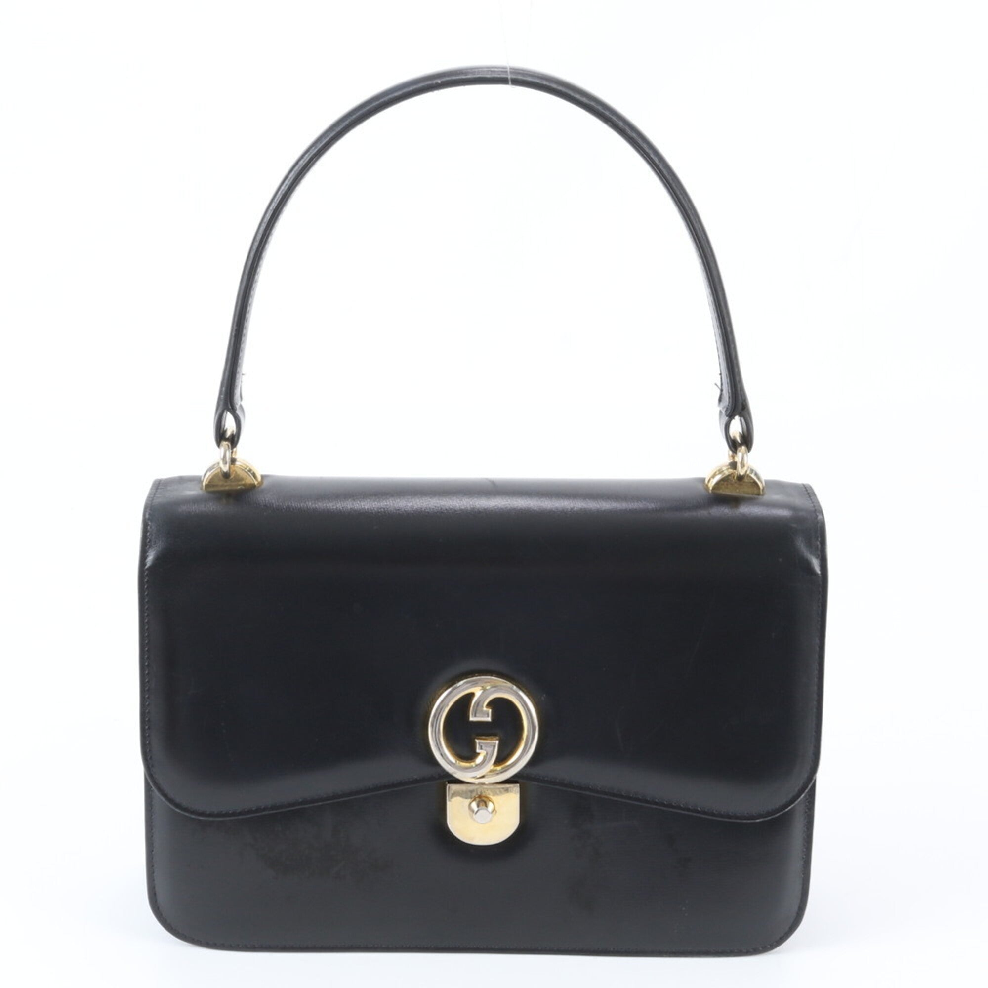 Gucci Black Leather Handbag (Pre-Owned)